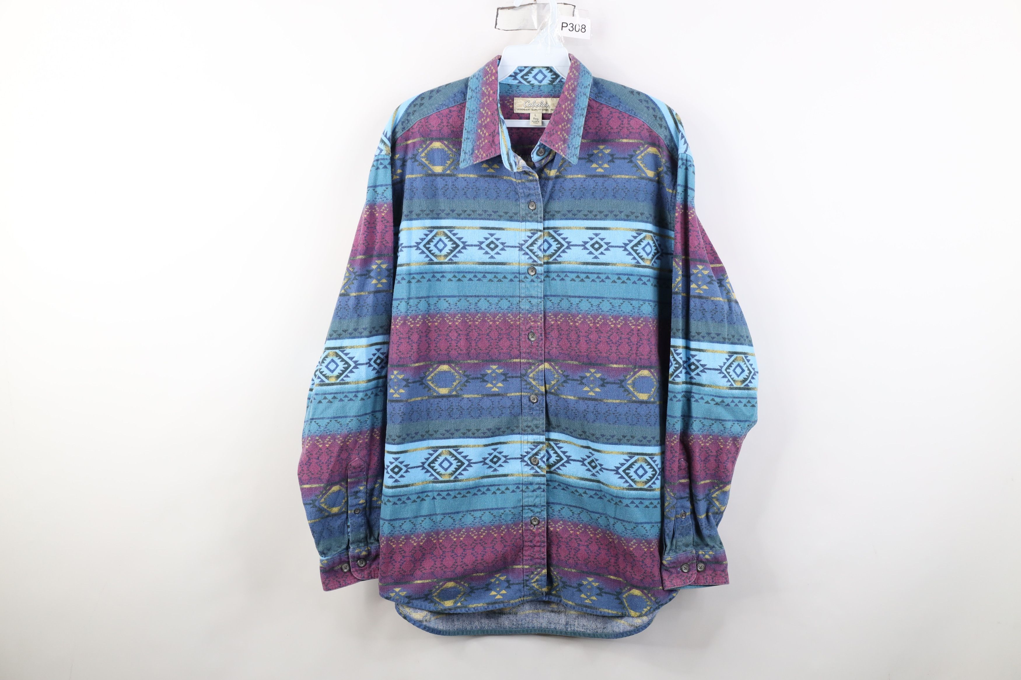 Cabelas Vintage 90s Cabelas Chamois Cloth Collared Button Shirt Size L / US 10 / IT 46 - 1 Thumbnail
