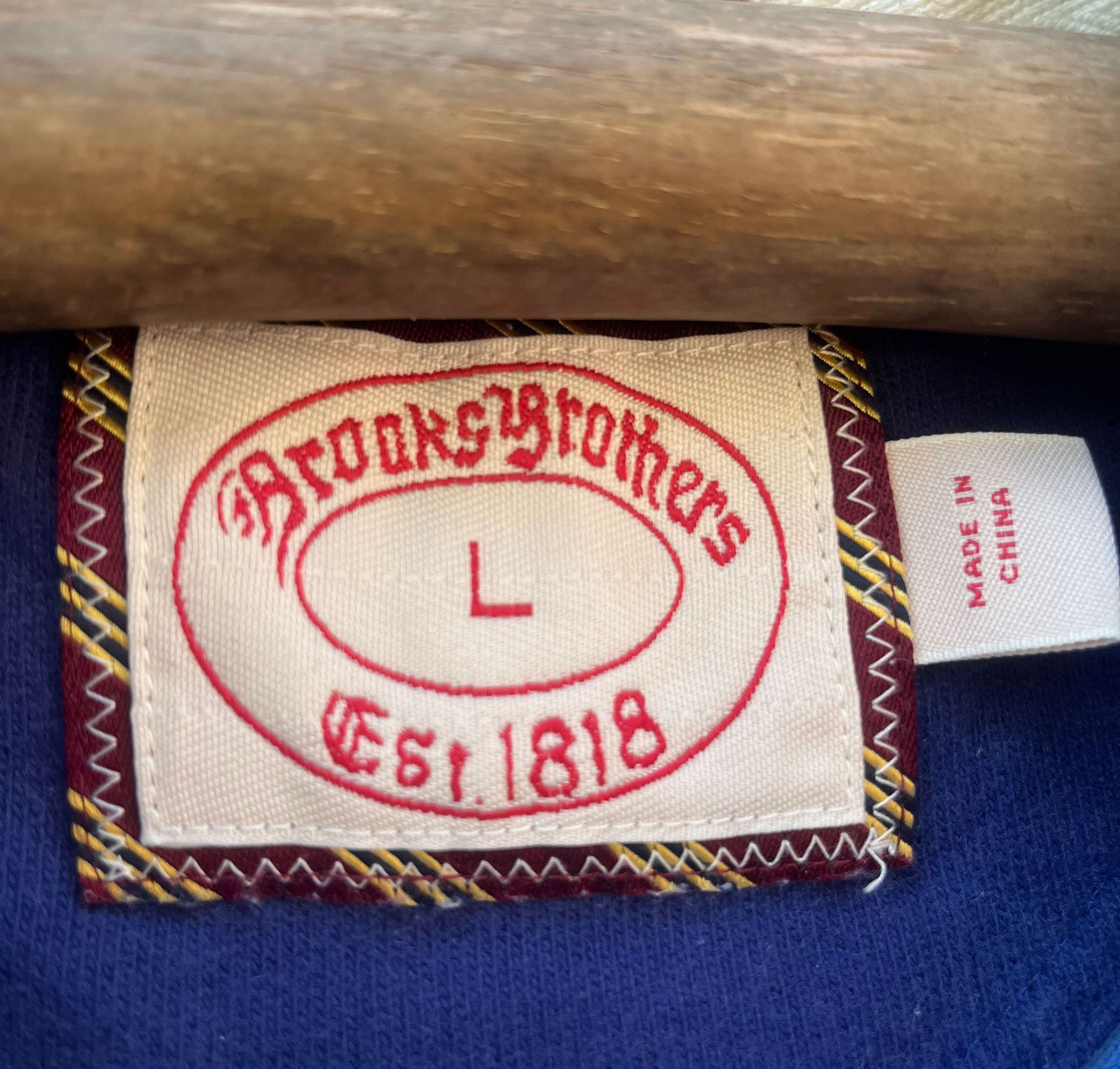 Brooks Brothers Vintage Classic Border Striped Long Sleeve Polo Rugby Size US L / EU 52-54 / 3 - 2 Thumbnail