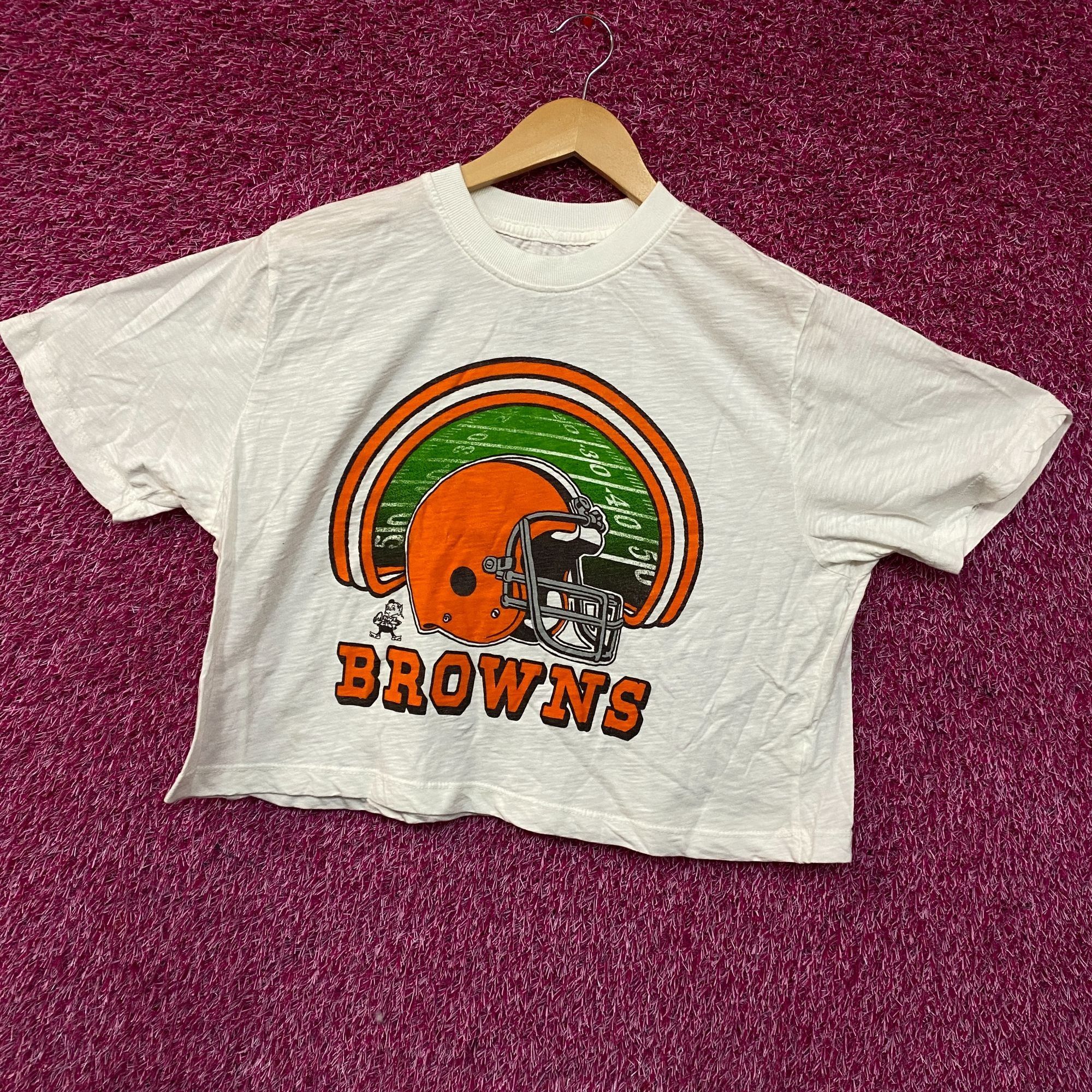 Junk Food Junk Food Cleveland Browns Game Time Mock Neck Crop T-Shirt Size L / US 10 / IT 46 - 3 Thumbnail