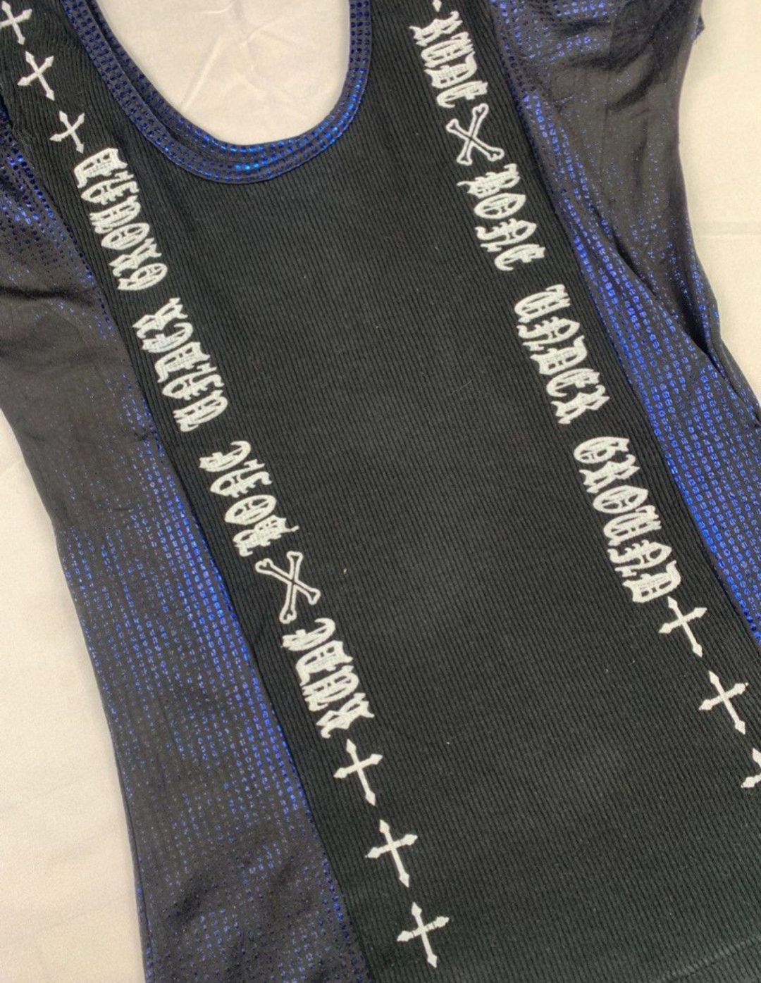 Japanese Brand Opemine Punk Multifabric Skull Flag Graphic Buckle Top Size S / US 4 / IT 40 - 4 Thumbnail