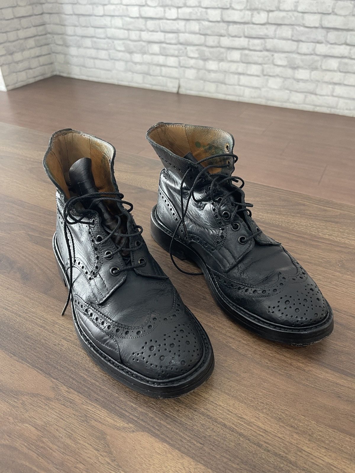 James Coward × Tricker's ZIP BOOT CALF LEATHER BLACK | Grailed