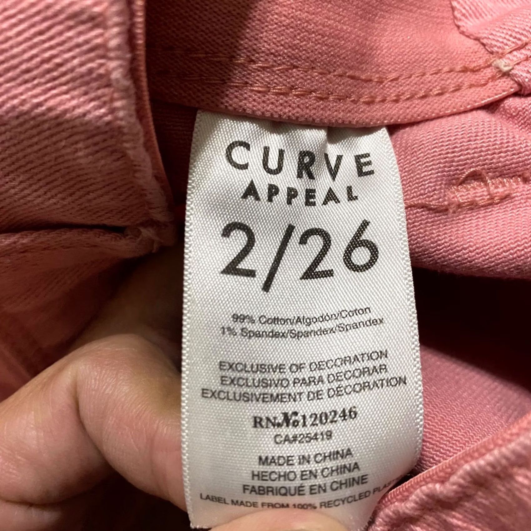 Vintage Curve Appeal Womens Jeans Pink High Rise Wide Leg Medium Wash sz 2 Size 26" / US 2 / IT 38 - 4 Thumbnail