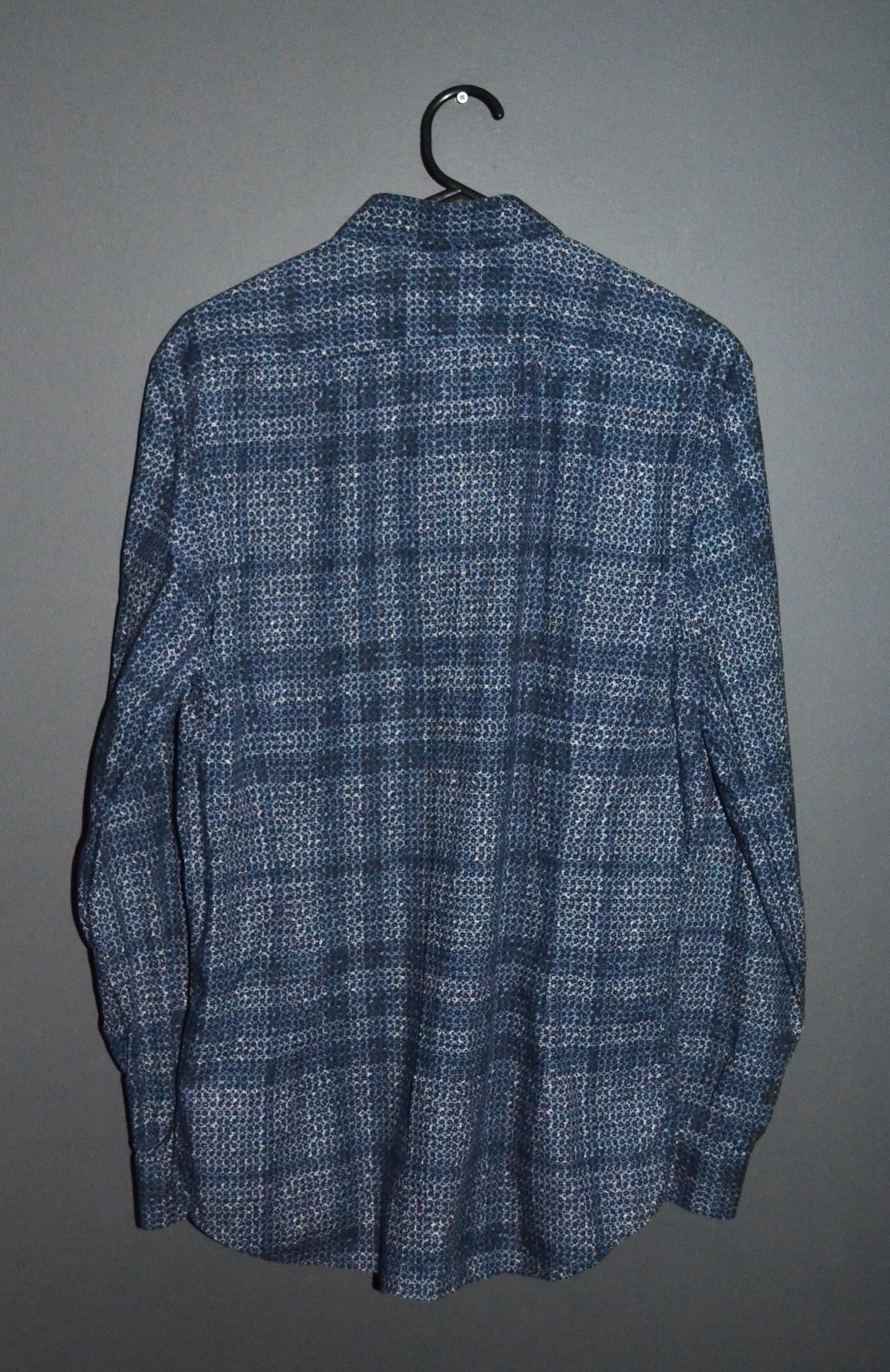 Burberry Burberry Blue Abstract Print L Men's Checkered Shirt Size US L / EU 52-54 / 3 - 10 Thumbnail