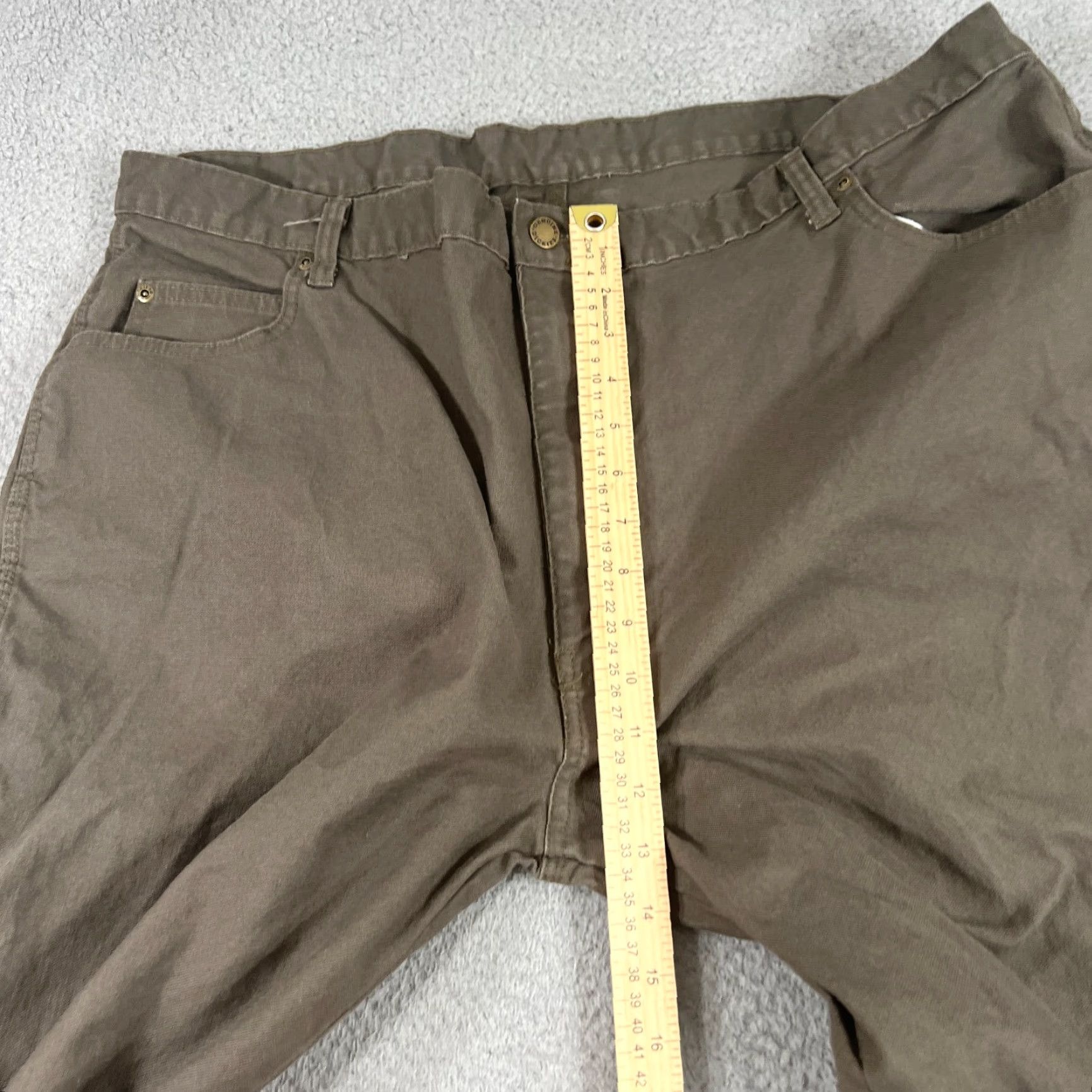 Dickies Dickies Jeans Men 42x32 Green Denim Relaxed Straight Work Cargo Pocket 98% Cotton Mens Size US 42 / EU 58 - 4 Thumbnail