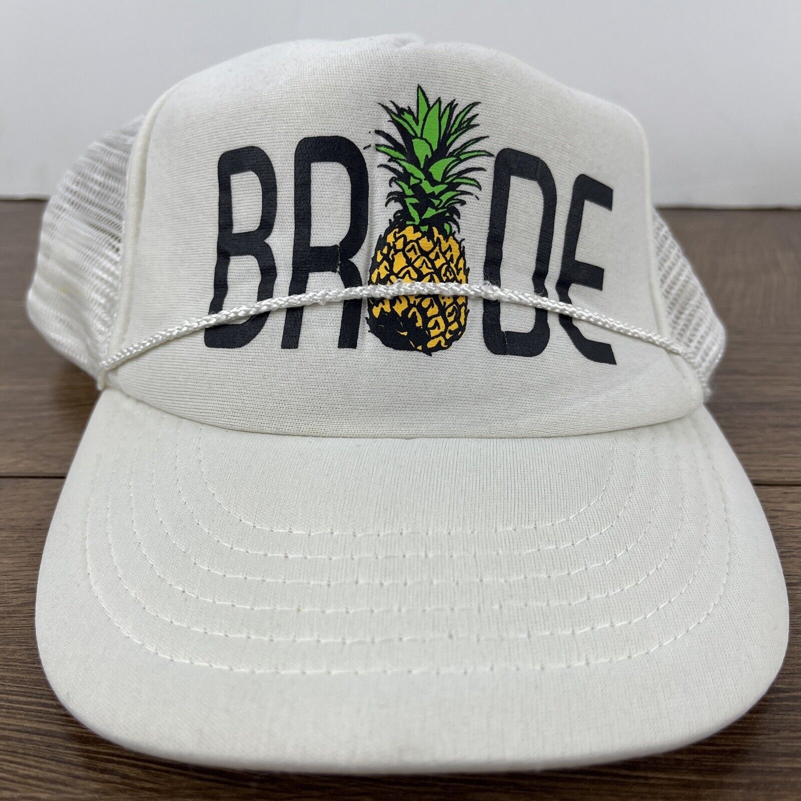 Other Bride Hat Pineapple Bride Hat White Hat Adjustable Adult Siz Size ONE SIZE - 3 Thumbnail
