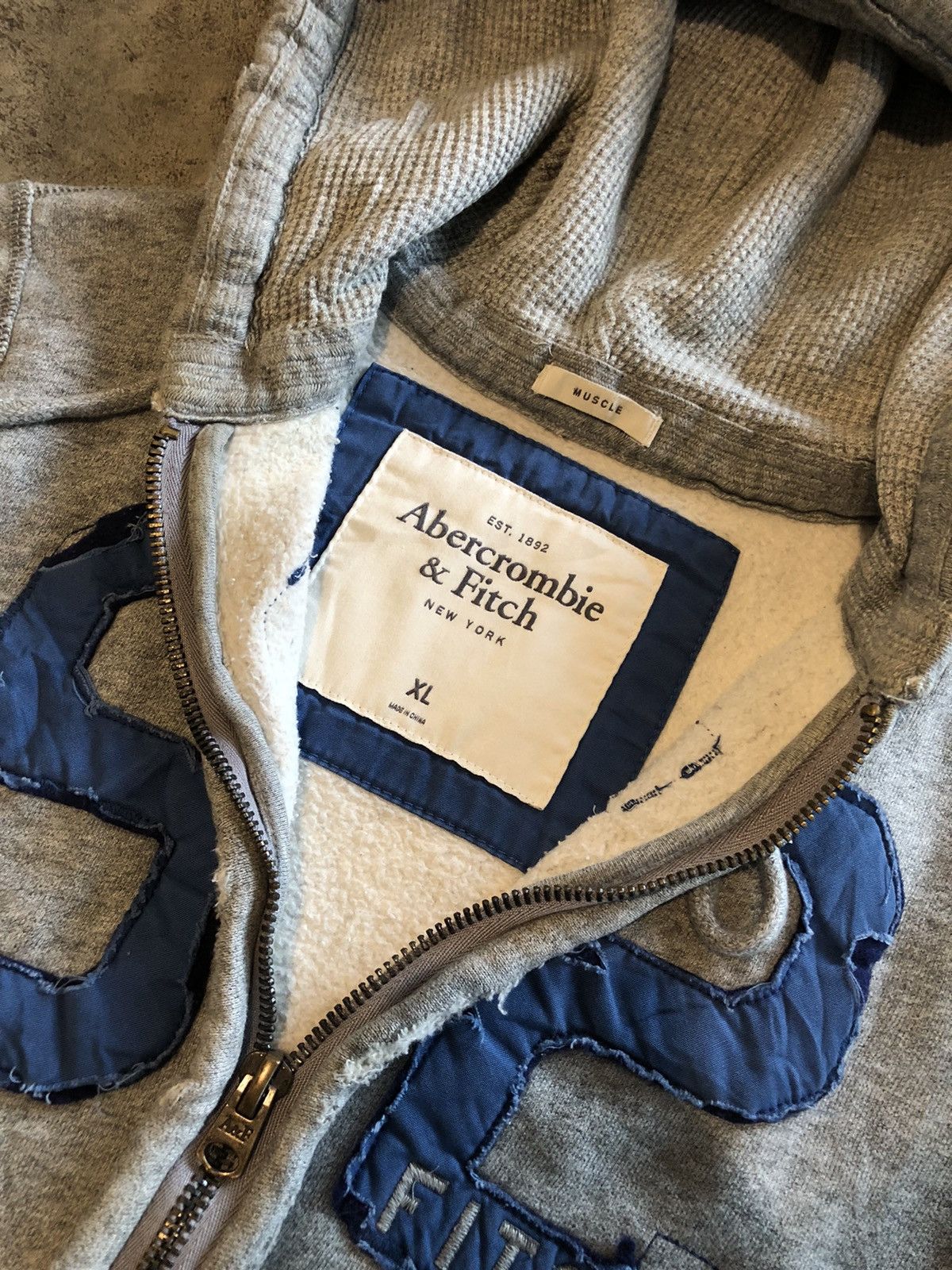 If Six Was Nine JAPANESE ABERCROMBIE & FITCH DISTRESSED ZIP HOODIE LGB STYLE Size US XL / EU 56 / 4 - 7 Thumbnail