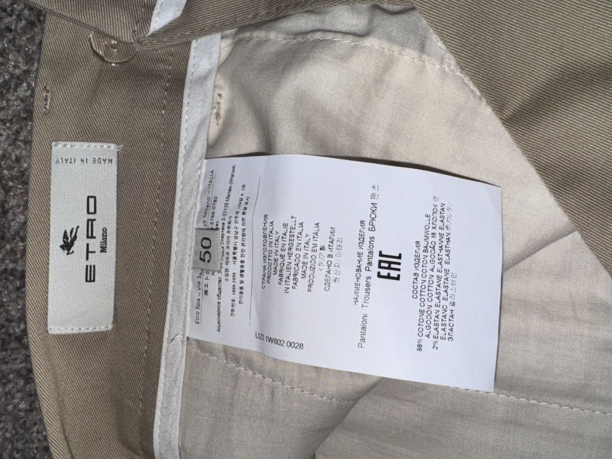 Etro Pleated Khaki Chino
