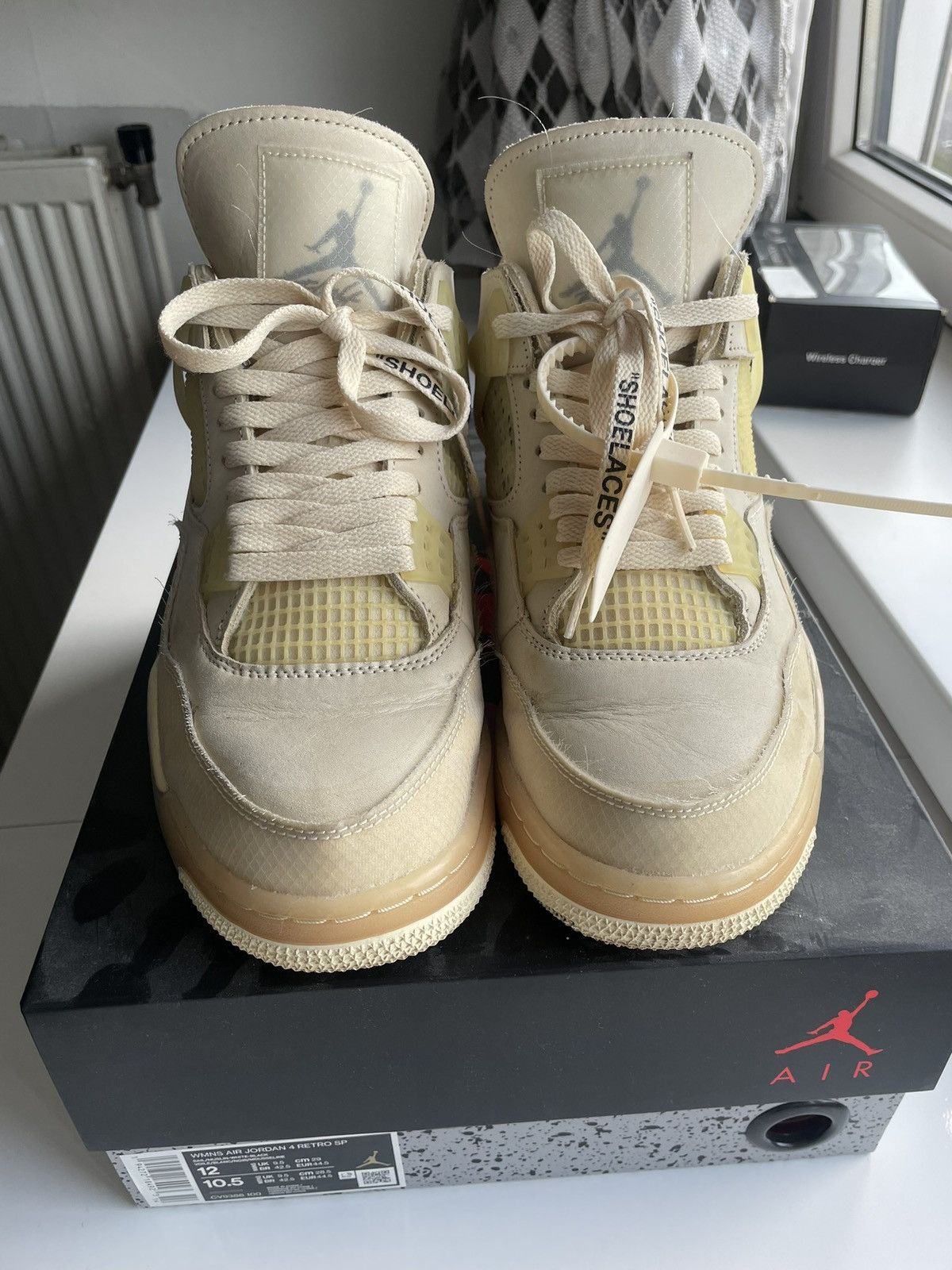 Jordan Brand × Off-White Air Jordan 4 x Off-White “Sail” (W) US 10.5 | EU 44.5 Size US 10.5 / EU 43-44 - 2 Thumbnail