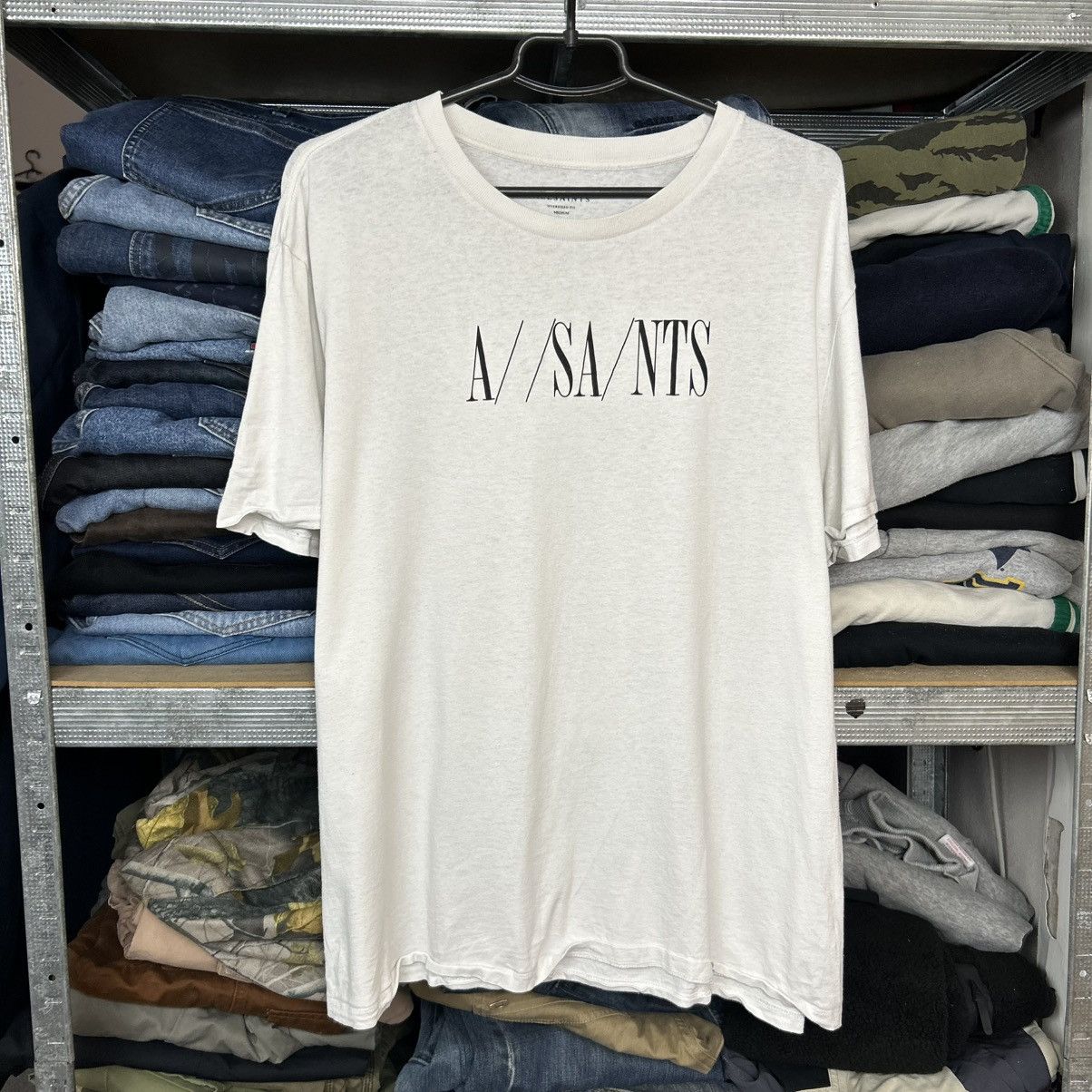Allsaints Designer Allsaints Big logo streetwear y2k tee size M Size US M / EU 48-50 / 2 - 1 Thumbnail