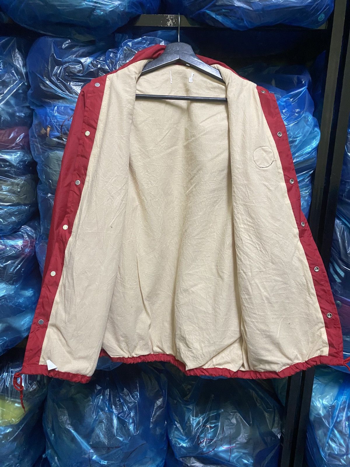 Vintage Vintage Red EUCLID Nylon Coach Jacket with Crab Snap Buttons Size US M / EU 48-50 / 2 - 6 Thumbnail