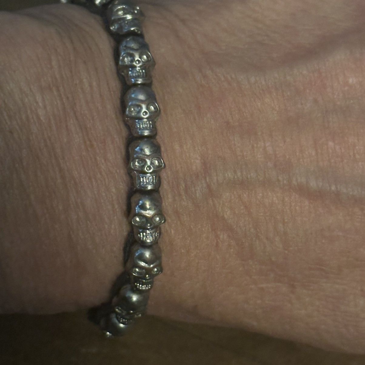 Other Black woven adjustable skull bracelet Size ONE SIZE - 3 Thumbnail