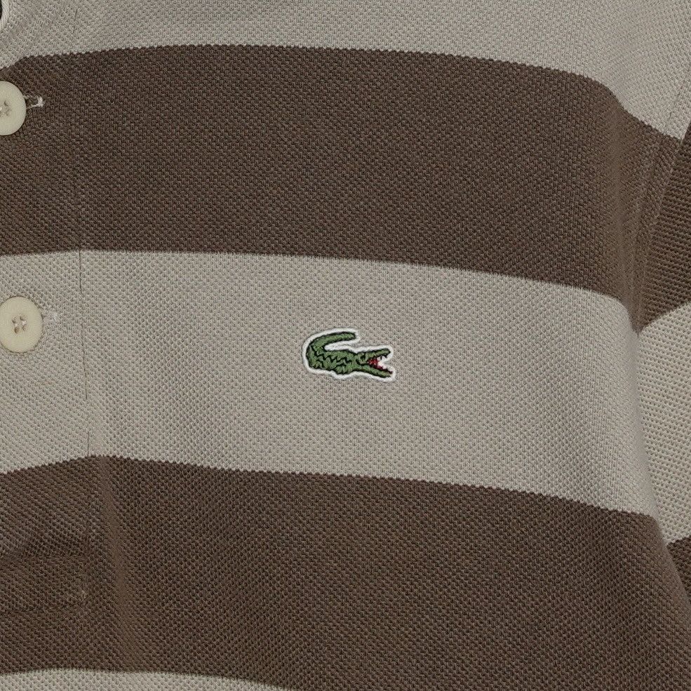 Lacoste × Vintage Vintage Lacoste Brown Polo Stripped Long Sleeve Shirt Size US S / EU 44-46 / 1 - 5 Thumbnail