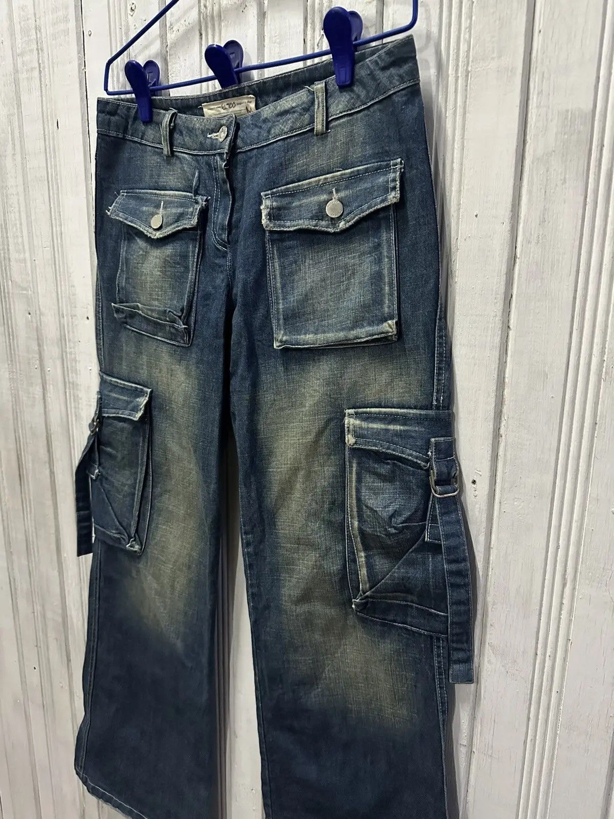Marc by Marc Jacobs SICKS💥VINTAGE MARC JACOB JAPAN WIDE LEGS BONDAGE DENIM PANTS Size US 30 / EU 46 - 7 Thumbnail