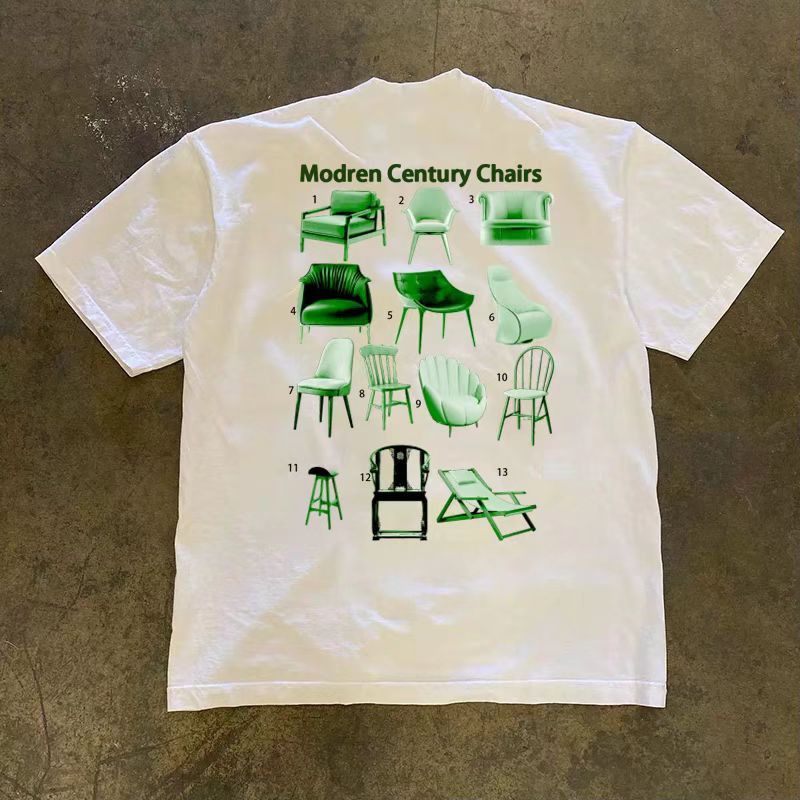 Japanese Brand × Vintage Street washed retro chair pattern loose t-shirt Size US M / EU 48-50 / 2 - 1 Thumbnail