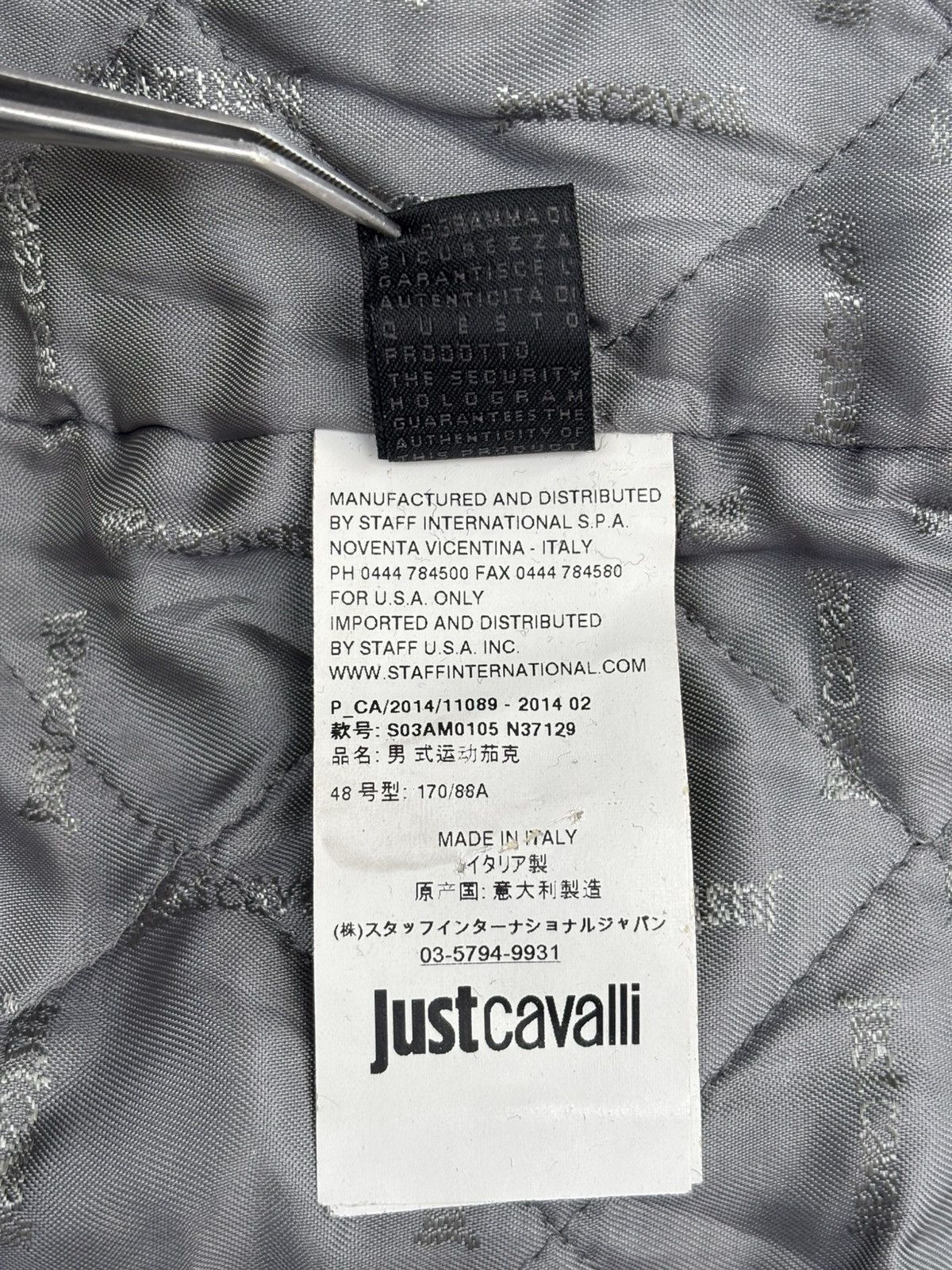 Just Cavalli AW 2014 Just Cavalli Geometric Tribal Embossed Bomber Jacket Size US M / EU 48-50 / 2 - 24 Thumbnail