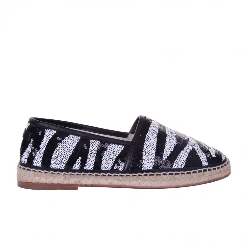 Dolce & Gabbana o1y0125 Flat Espadrilles in Black/White Size US 6 / EU 39 - 1 Thumbnail