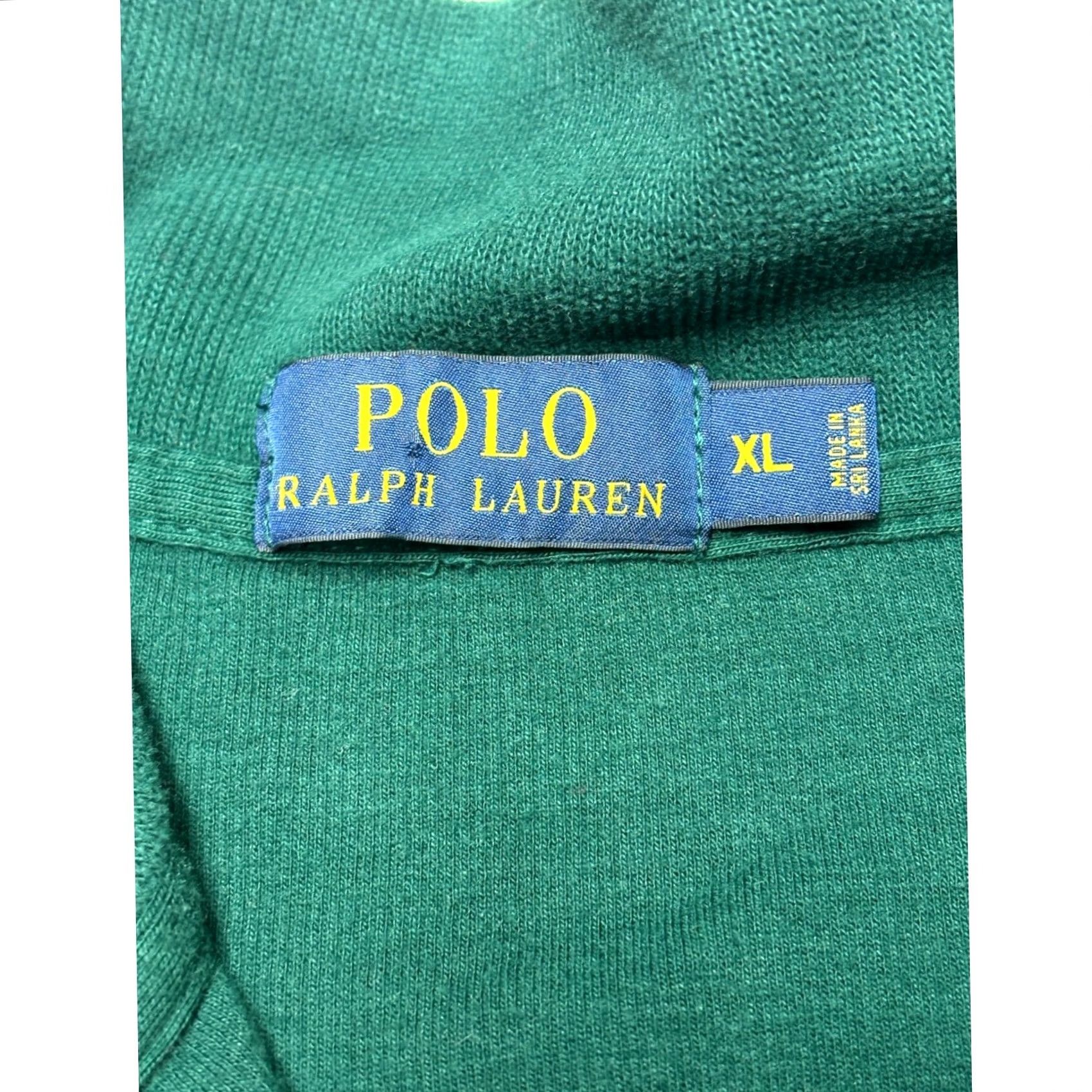 Polo Ralph Lauren Polo Ralph Lauren Mens Green Quarter Zip Pullover Sweatshirt XL Mock Neck Knit Cotton Waffle-Knit Long Sleeve Polo Pony Classic Preppy Golf Size US XL / EU 56 / 4 - 3 Thumbnail