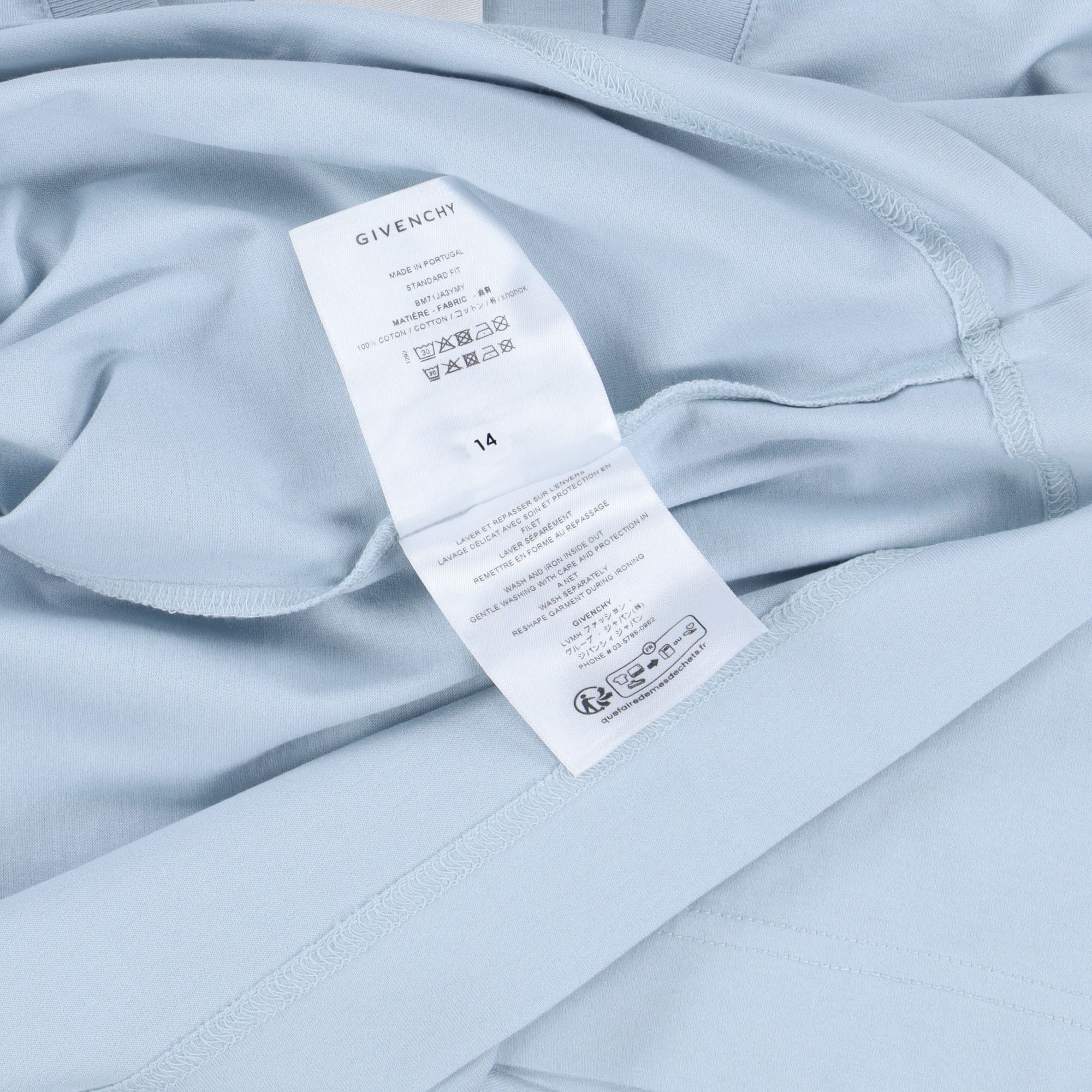 Givenchy Sky Blue Aqua Stars Logo Oversized T-Shirt Size US M / EU 48-50 / 2 - 7 Thumbnail
