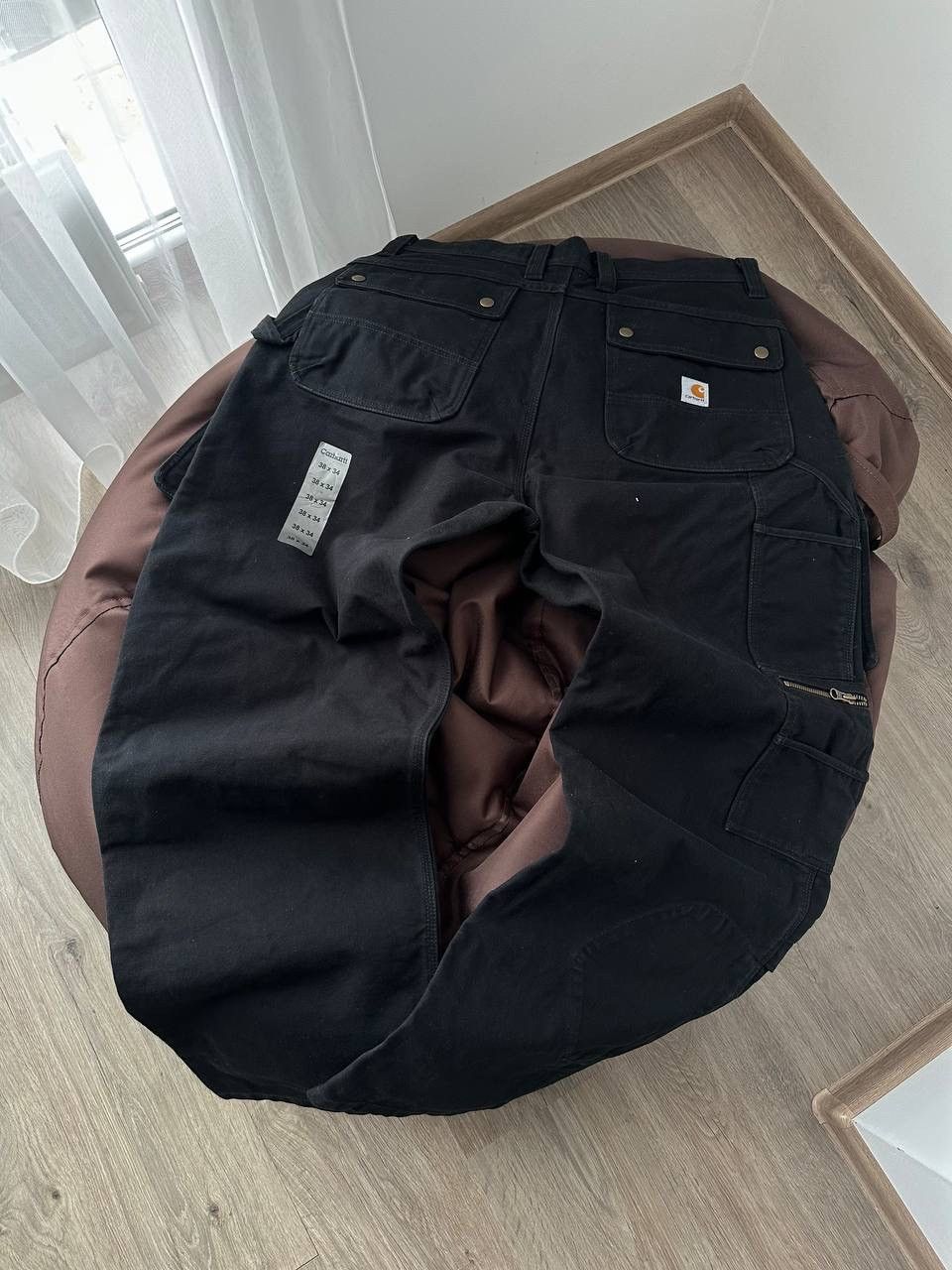Carhartt × Carhartt Wip × Vintage Vintage Carhartt Double Front Work Black Pocket Pants Size US 34 / EU 50 - 12 Thumbnail