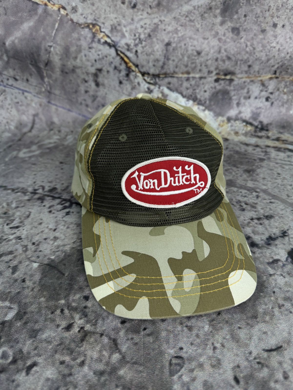 Ed Hardy Men’s Von Dutch Camo Cap Size ONE SIZE - 1 Thumbnail