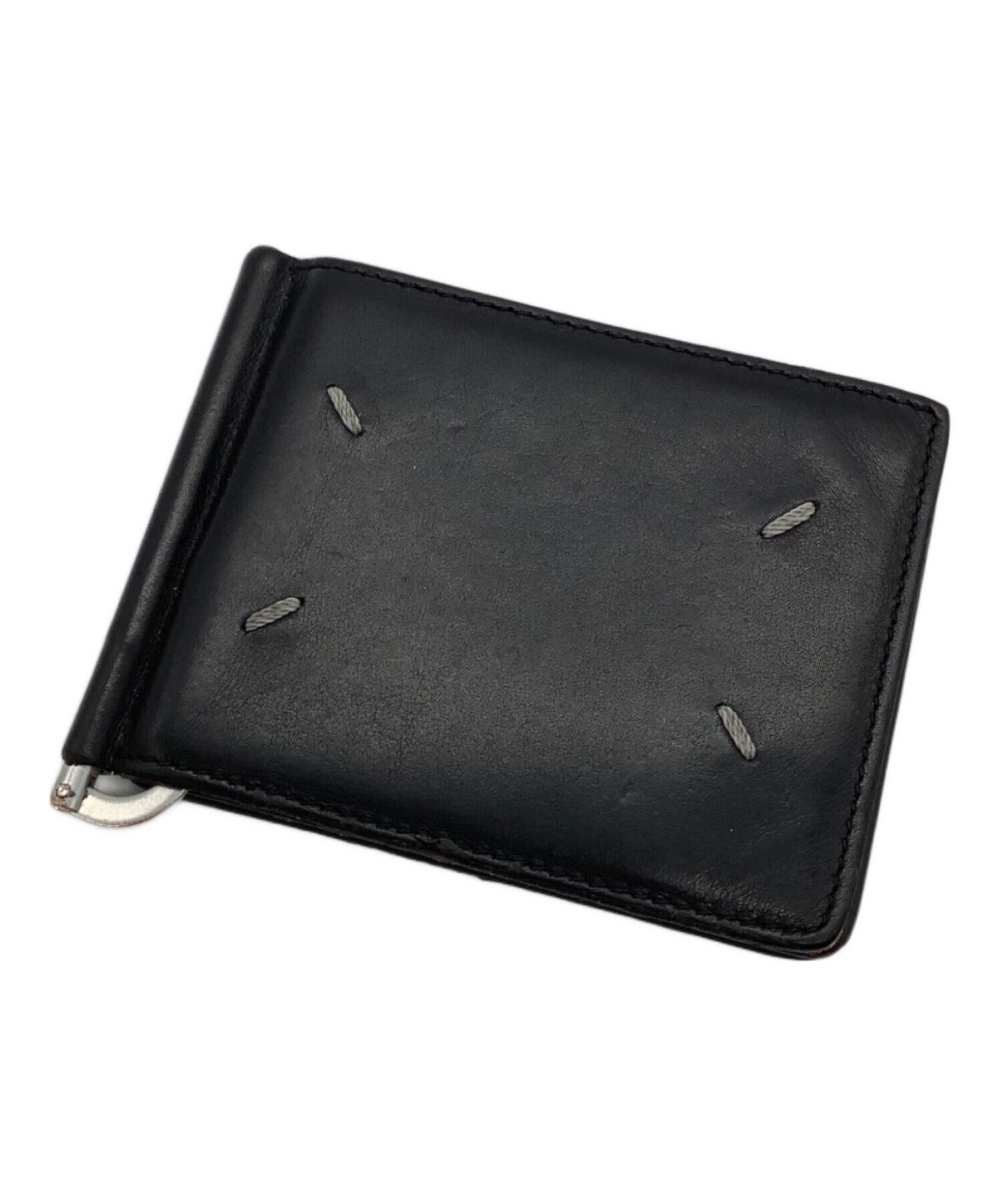Maison Margiela 4-Stitch Money Clip Wallet Black