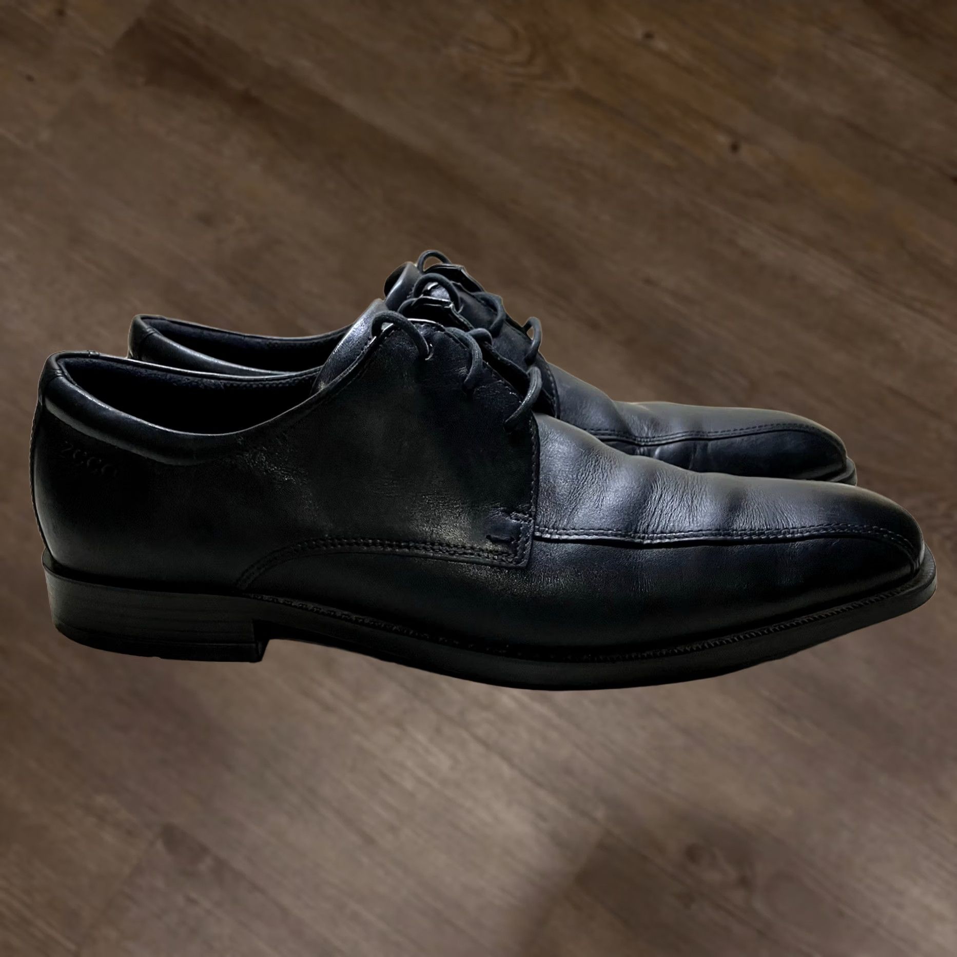 Ecco ECCO Helsinki Black Nappa Leather Bike Toe Oxford Mens  display picture 3