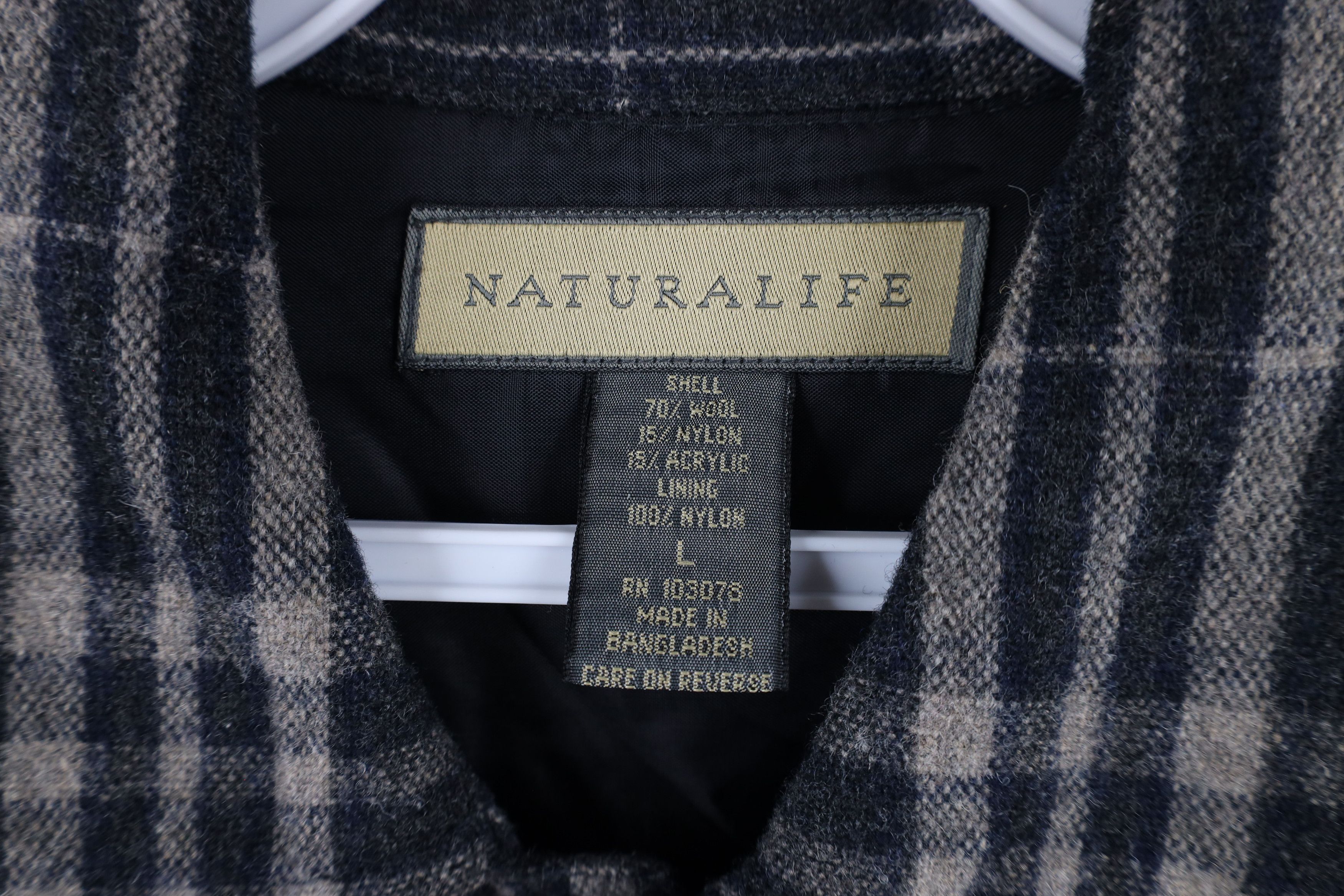 Vintage Vintage 90s Streetwear Wool Blend Collared Button Shirt Size US L / EU 52-54 / 3 - 8 Thumbnail