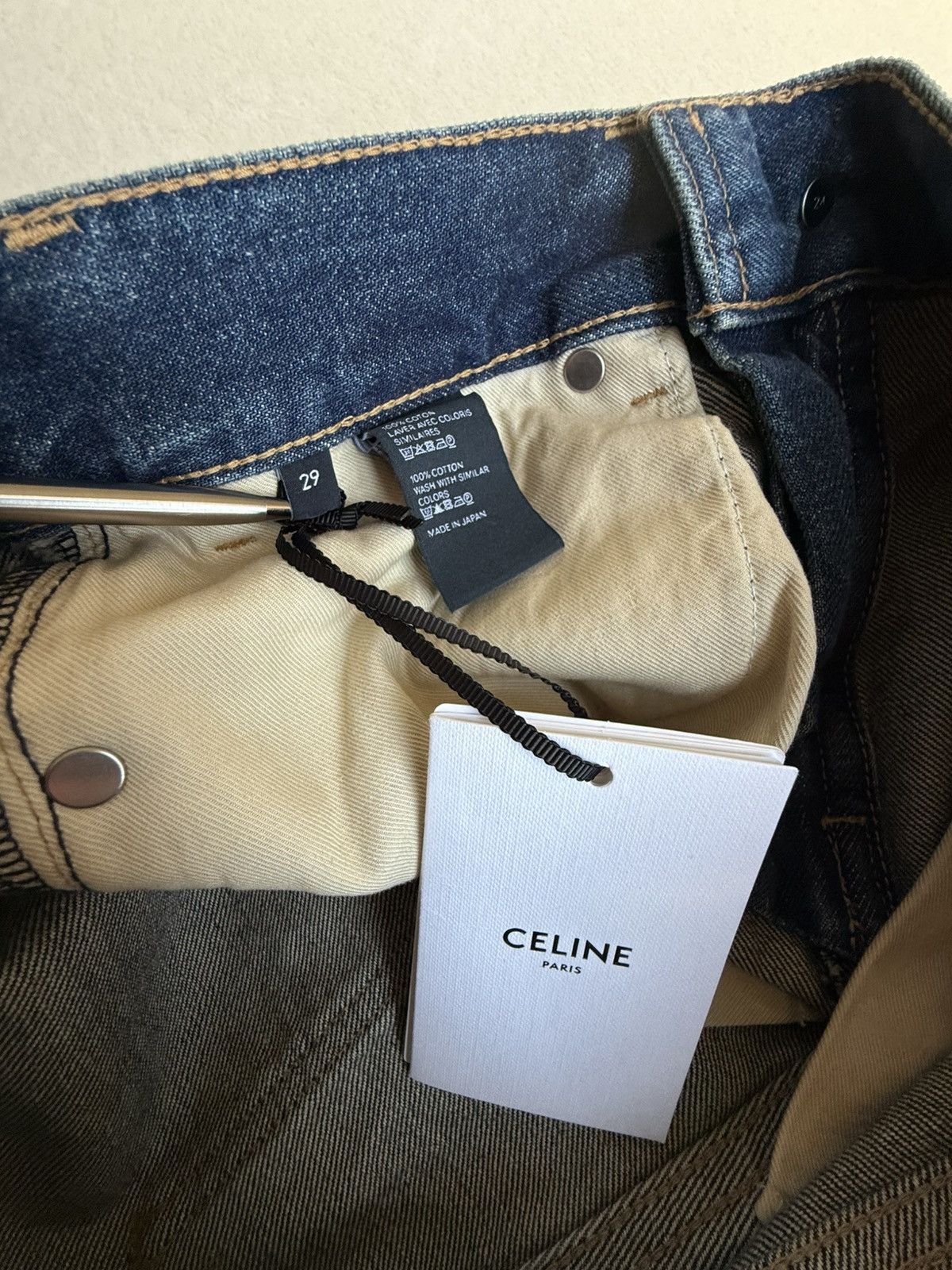 Celine Celine Hedi Slimane Dark union wash Francoise jeans 29 $1200 Size US 29 - 21 Thumbnail