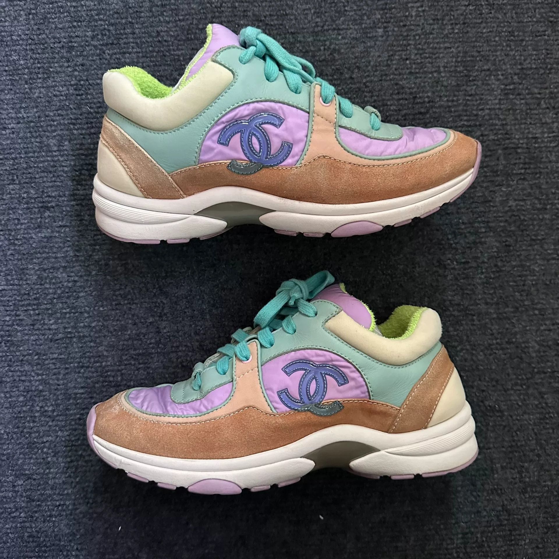 Chanel chanel purple athletic sneakers size 36.5 Size US 6 / IT 36 - 1 Thumbnail