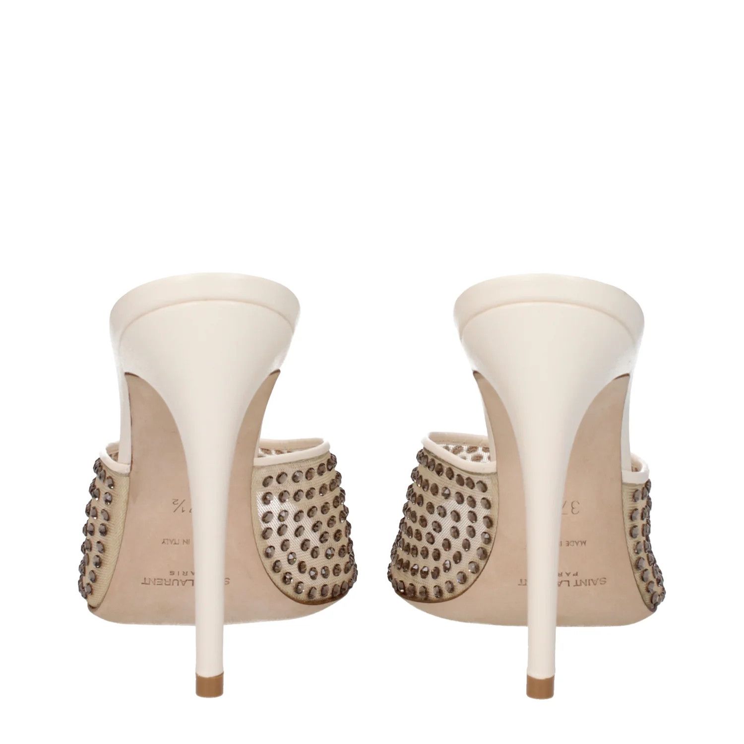 Saint Laurent Paris ob1o1e1124 Fabric Sandals in Beige Size US 10 / IT 40 - 5 Thumbnail