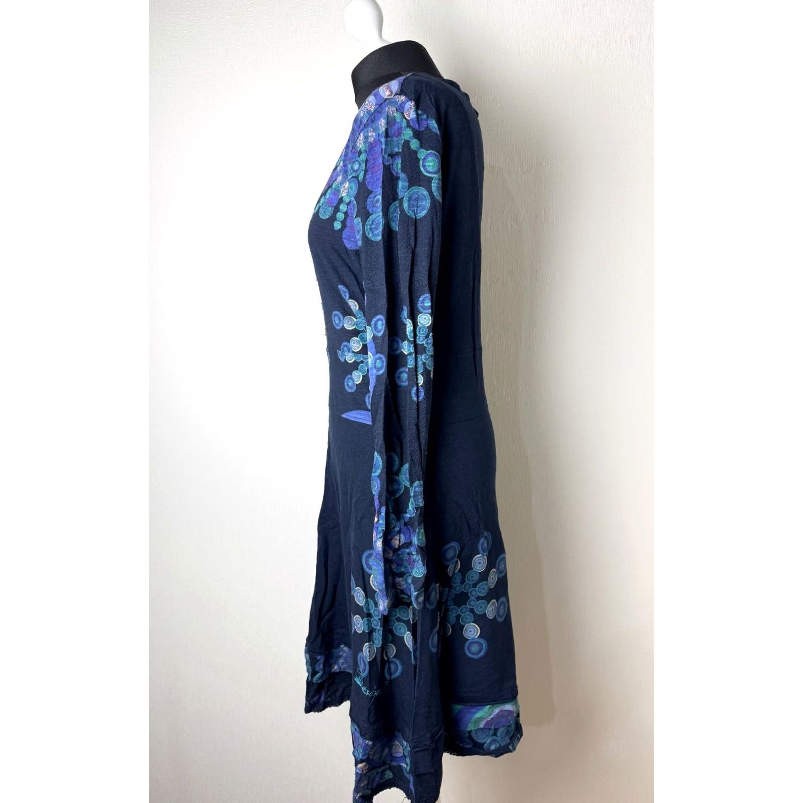 Desigual Desigual Saane 47V2118 womens dress XL A-Line Dress Blue Knee Length Desigual XL Womens Dress Blue A-Line Dress 96 cm Size XL / US 12-14 / IT 48-50 - 4 Thumbnail