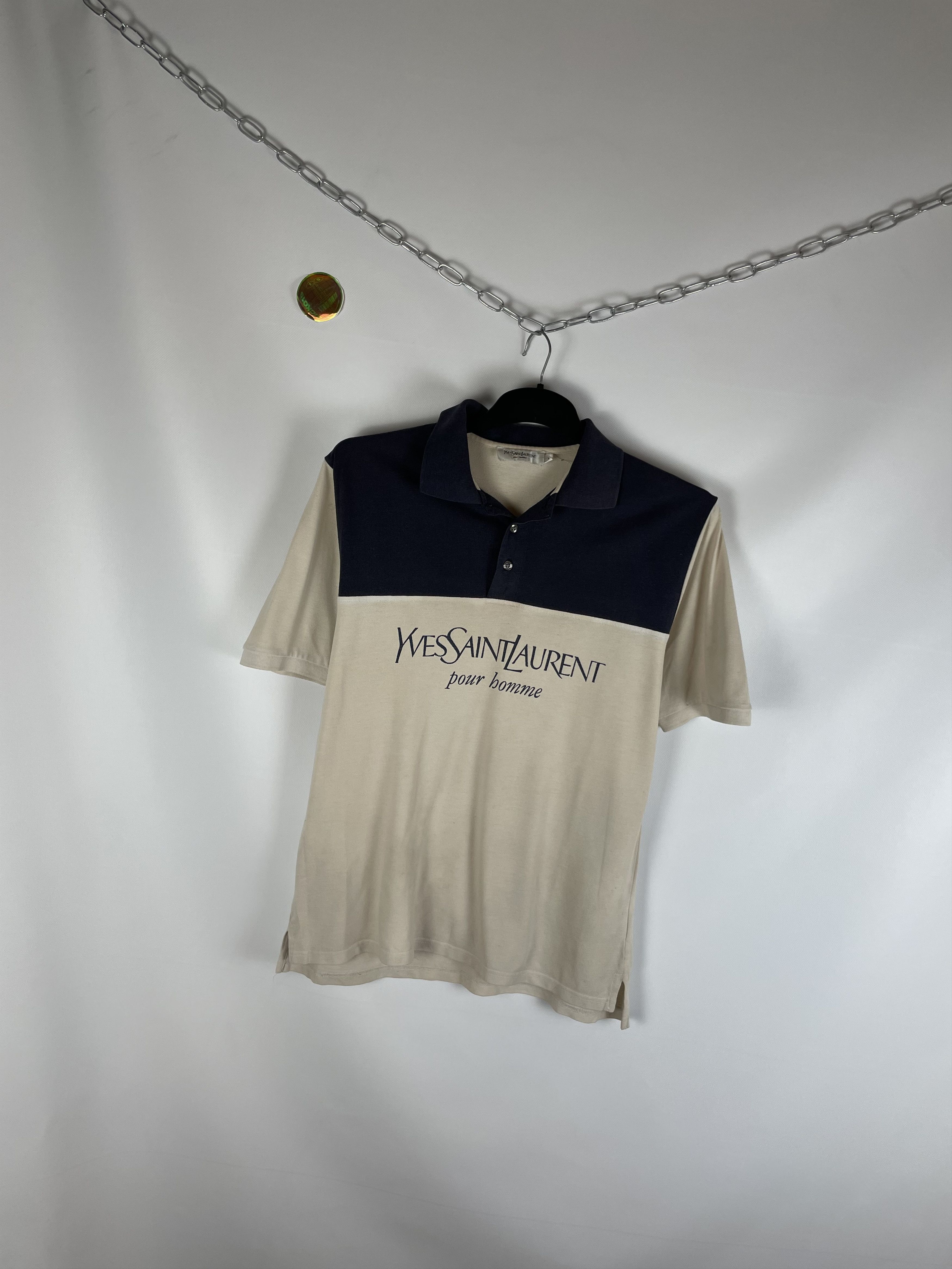 Vintage YSL Polo Shirt Yves Saint Laurent Polo Size US M / EU 48-50 / 2 - 2 Thumbnail