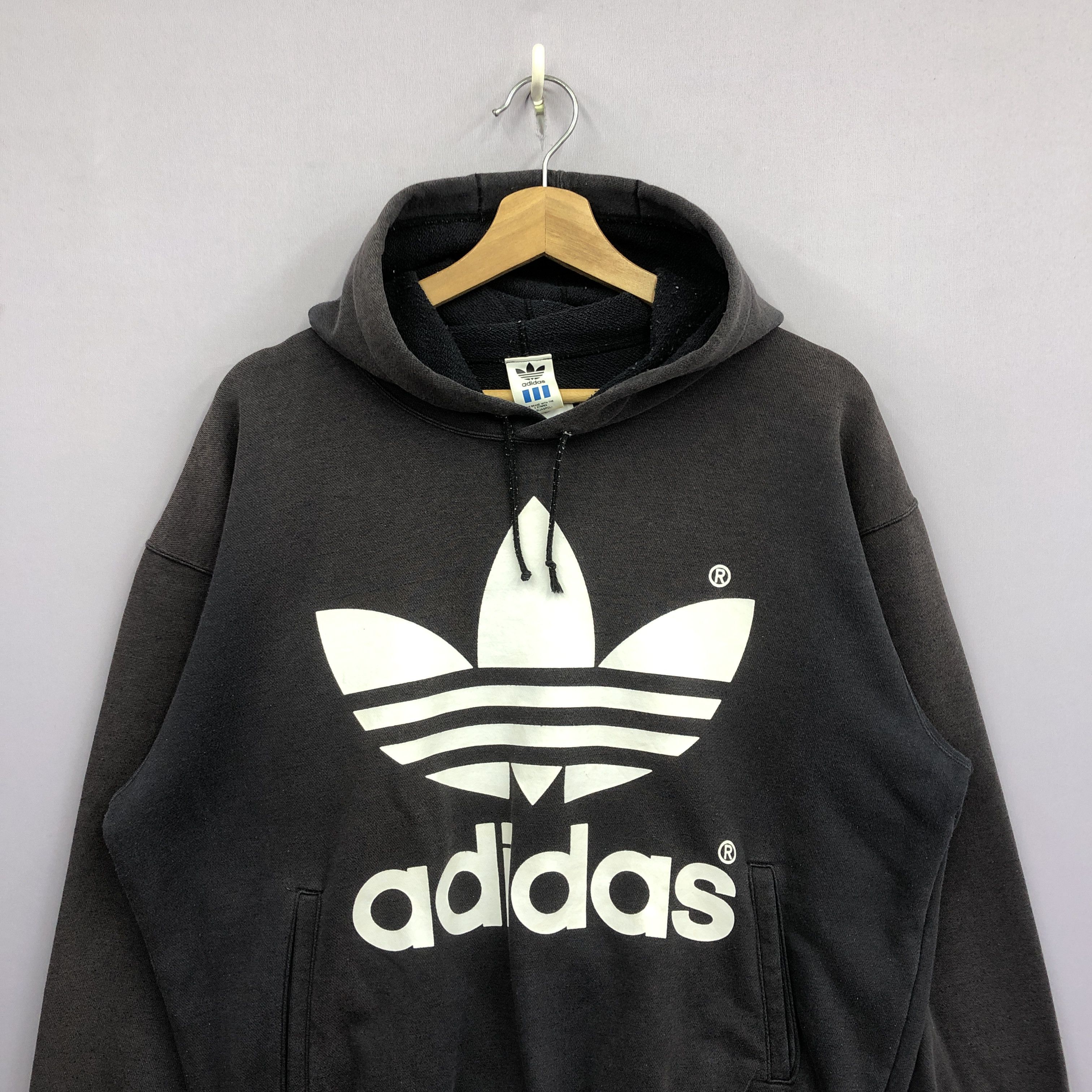 Adidas Vintage Adidas Hooded Sweater Adidas Hoodie Sweatshirt Size US L / EU 52-54 / 3 - 2 Thumbnail
