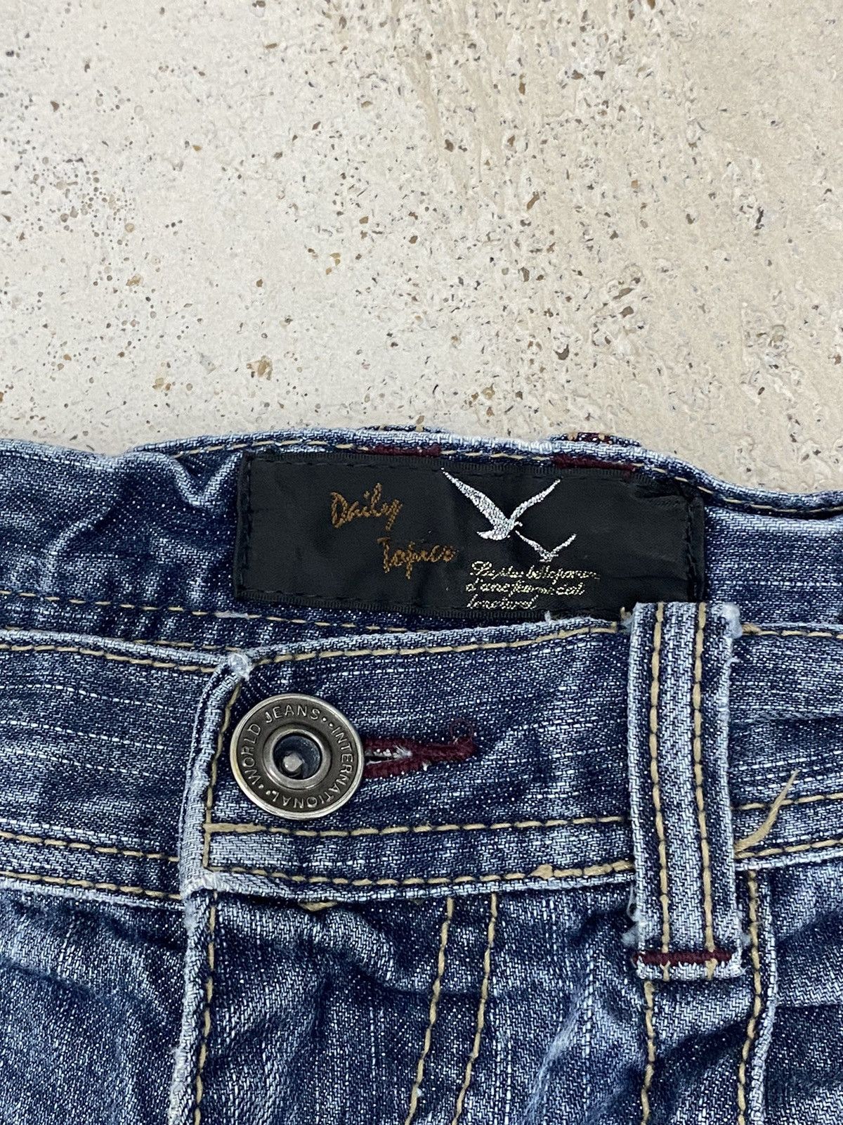 GOSTAR DE FUGA × Japanese Brand Daily Topics Japan Denim Clawn Mark Washed Straight Cut Size US 32 / EU 48 - 14 Thumbnail