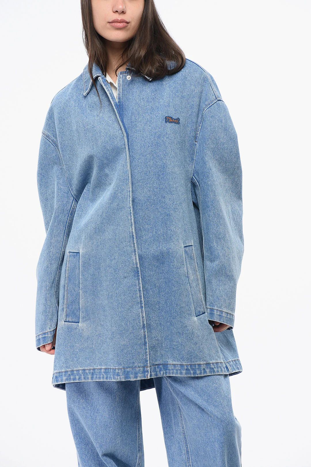 Marni og1mm0326 Oversized Denim Jacket in Blue Size XS / US 0-2 / IT 36-38 - 1 Thumbnail
