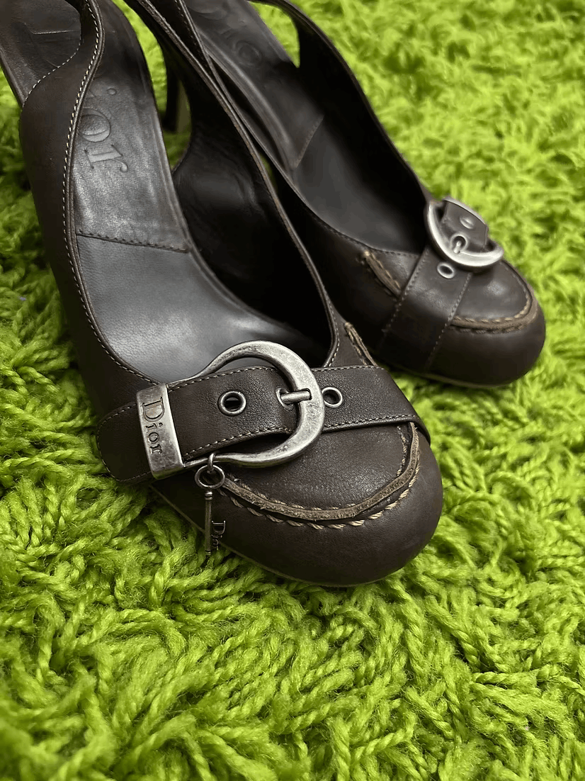 Dior by John Galliano SS2006 Gaucho Belt & Key Heels Size US 5 / IT 35 - 2 Thumbnail