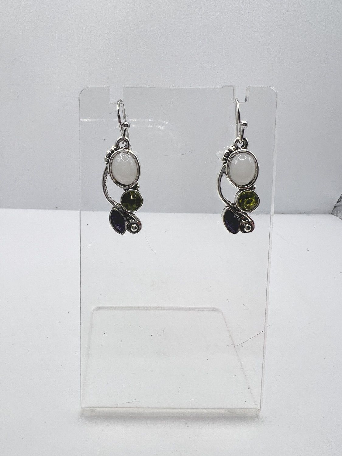 Jewelry Moon Crystal Dangle Earrings with Czs Size ONE SIZE - 3 Thumbnail