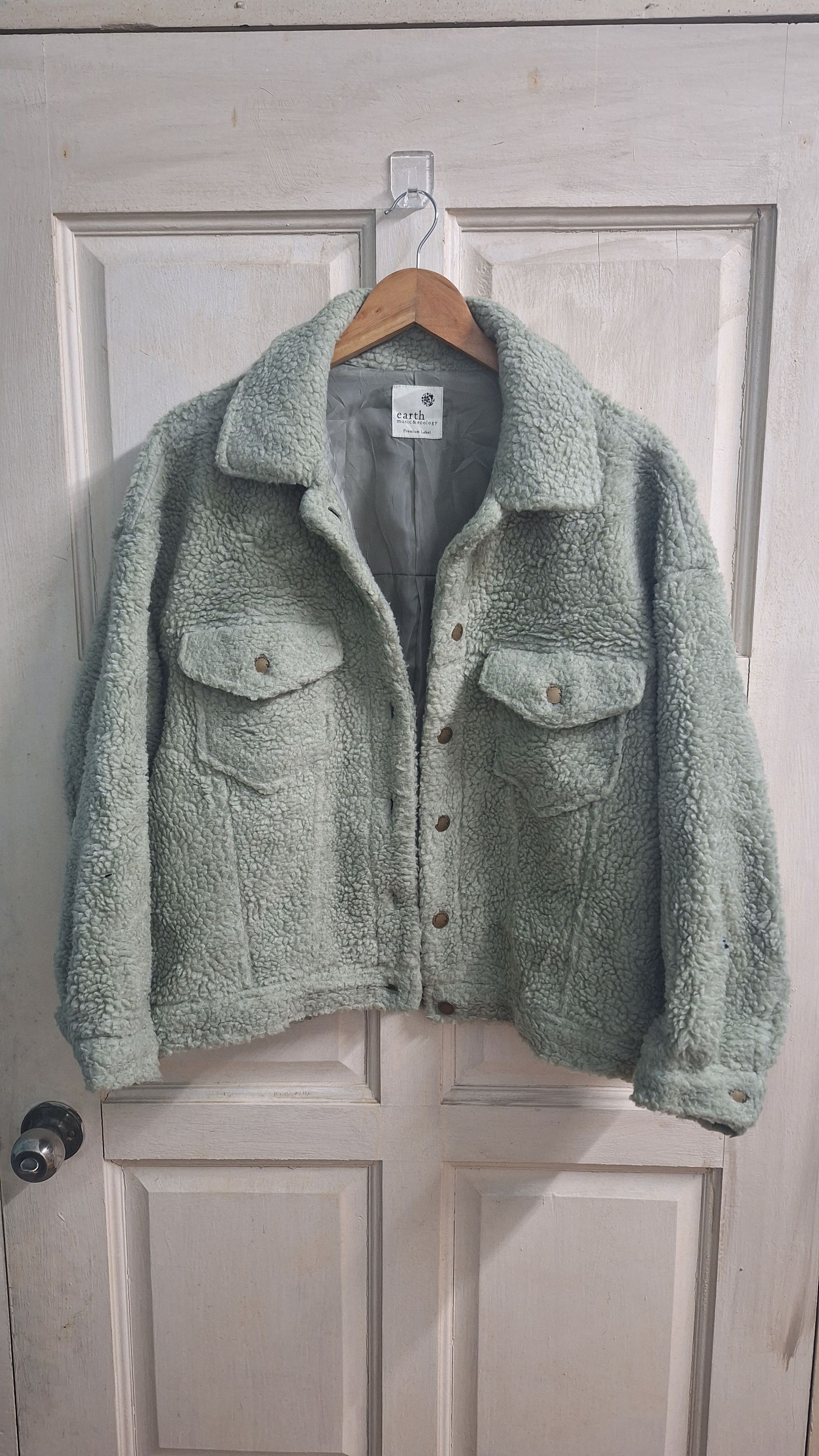 Japanese Brand × Vintage Earth music & ecology Deep pile Fleece Faux Fur Jacket Size US M / EU 48-50 / 2 - 1 Thumbnail