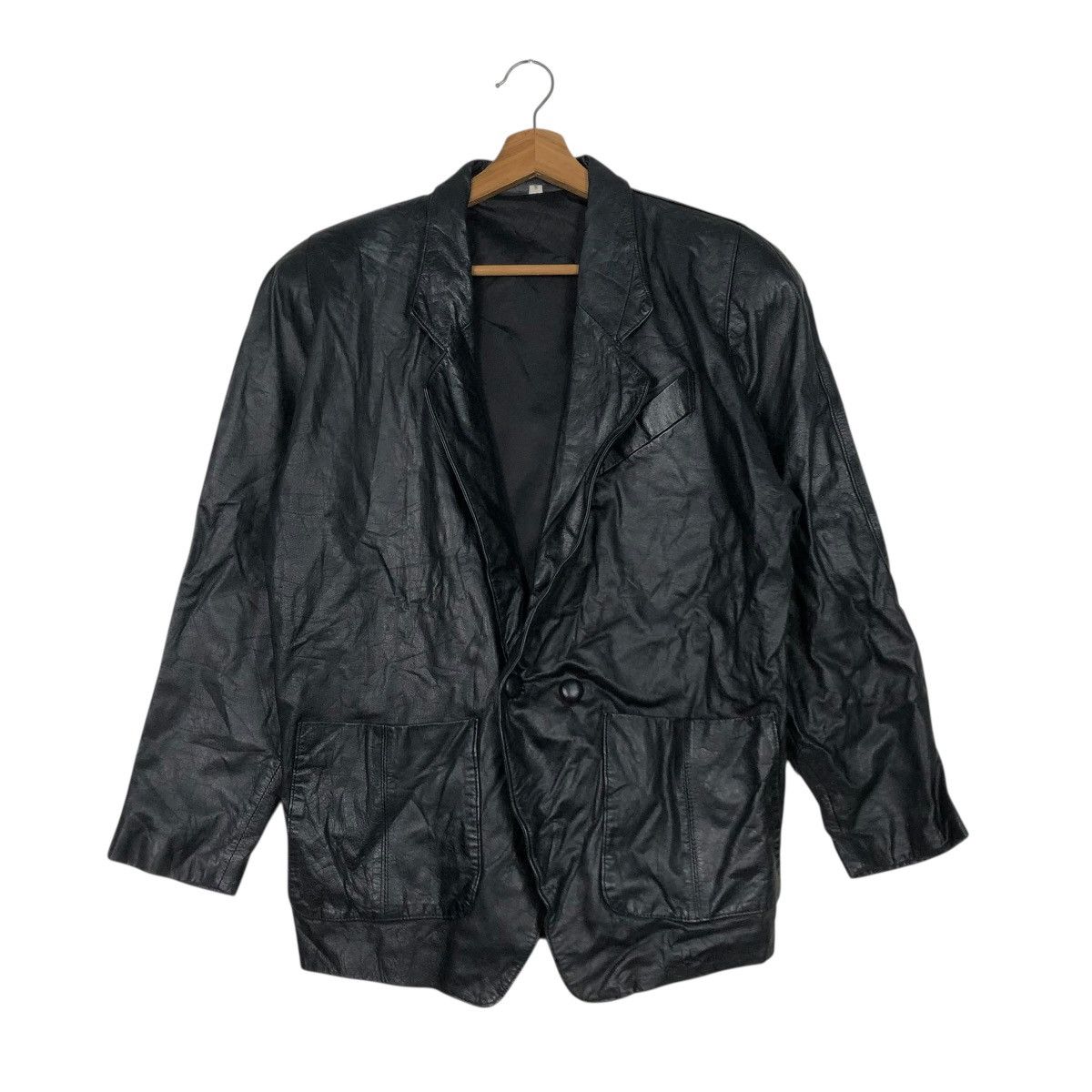 Japanese Brand 🔥VINTAGE WORK LEATHER JACKET UNBRANDED ISSEY MIYAKE Size US M / EU 48-50 / 2 - 3 Thumbnail