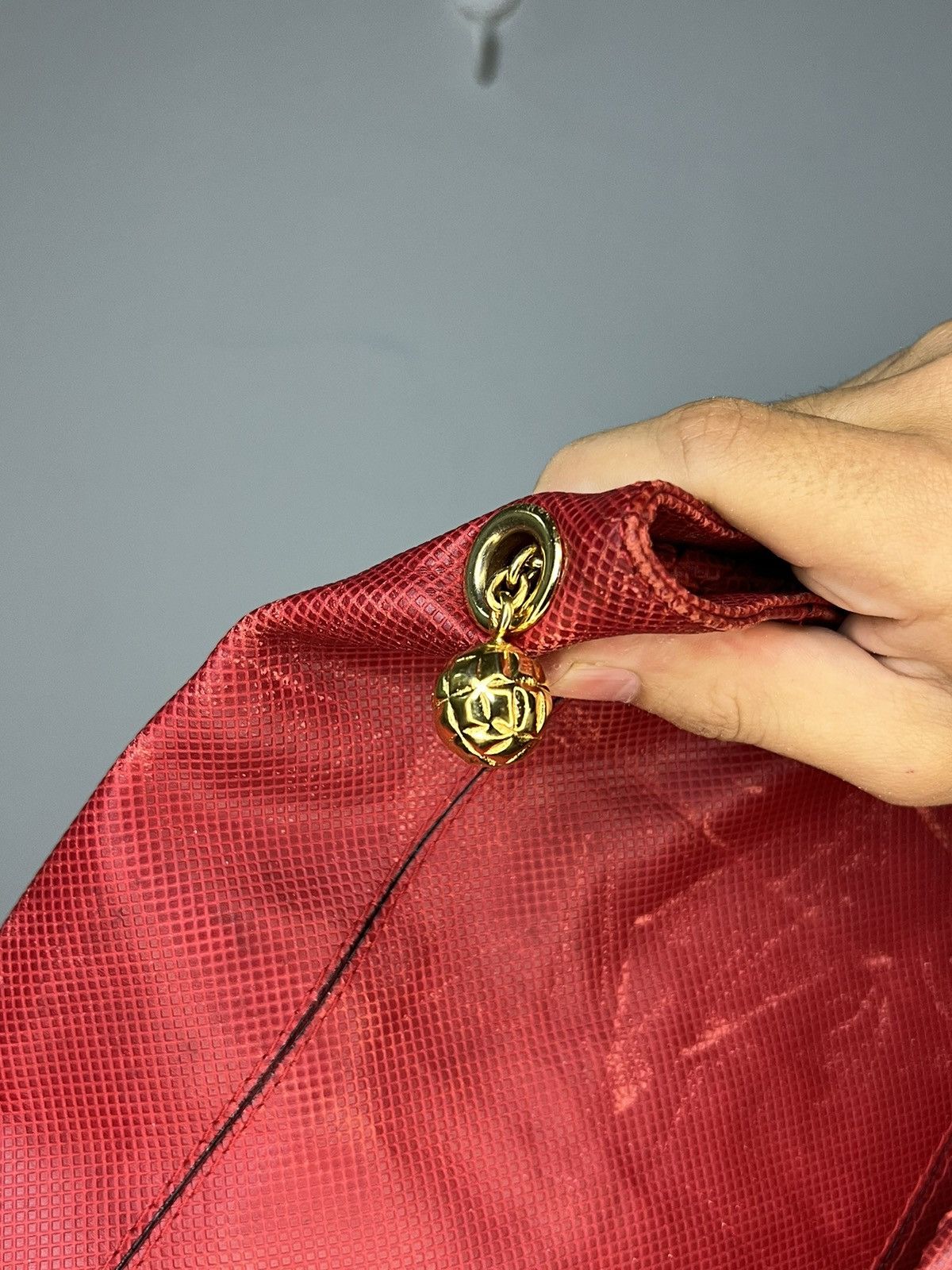 Bottega Veneta Bottega Veneta Red Leather Braided Strap Size ONE SIZE - 11 Thumbnail