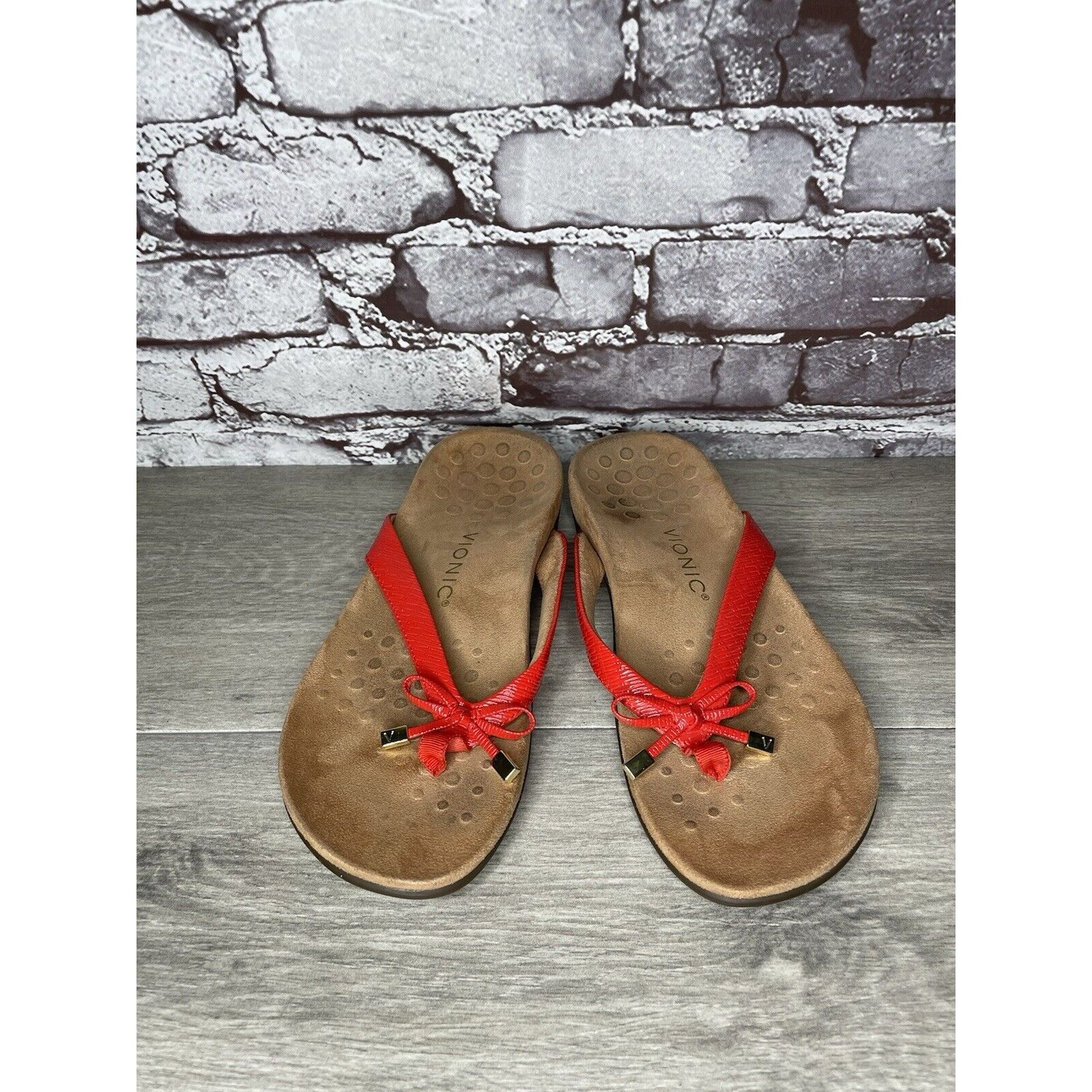 Other Vionic Bella 2 Red Synthetic Bow Casual Thong Sandals Women’ Size US 8.5 / IT 38.5 - 21 Thumbnail