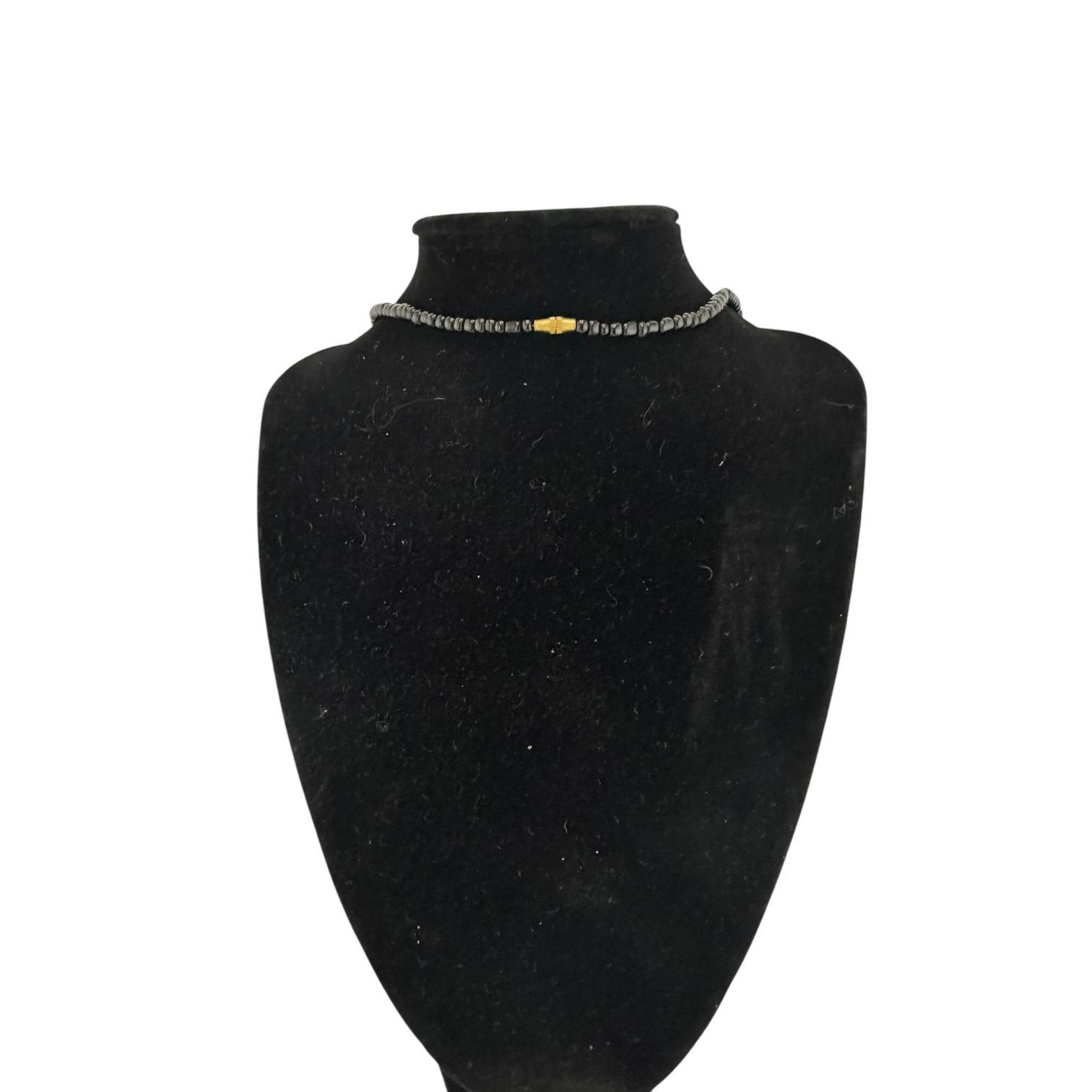 Other Bold Bead Statement: Black & Tan Handmade Necklace Size ONE SIZE - 3 Thumbnail