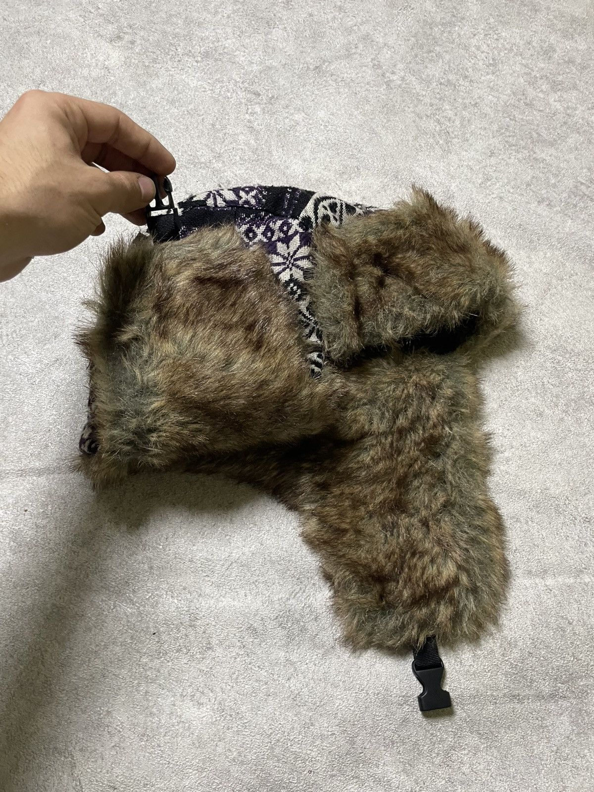 If Six Was Nine X2 Hat Y2K Vintage Nordic Trapper With Faux Fur Lining Size ONE SIZE - 14 Thumbnail