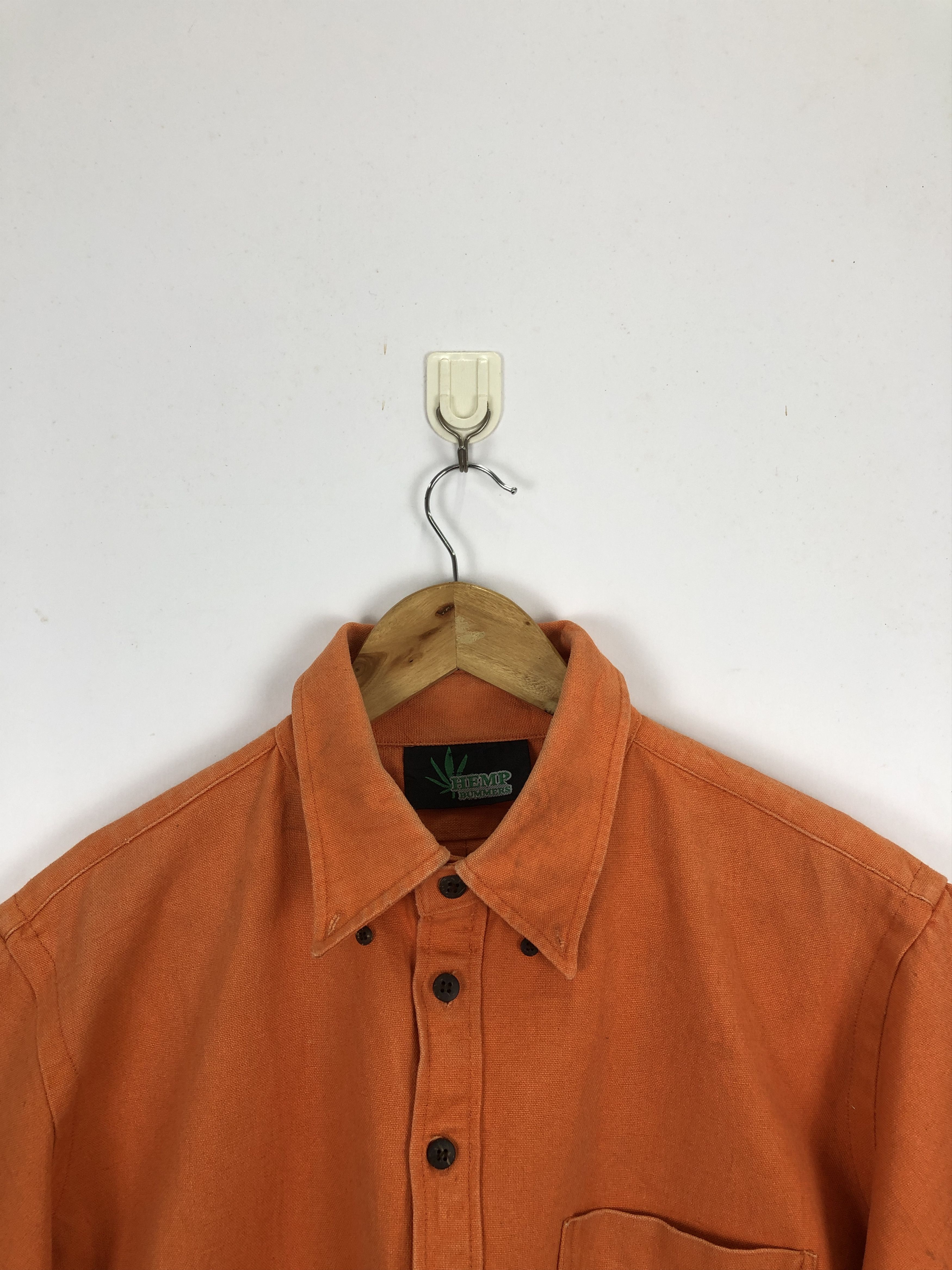 Japanese Brand × Vintage Vintage Hemp Single Pocket Short Sleeve Shirt J1696 Size US L / EU 52-54 / 3 - 2 Thumbnail