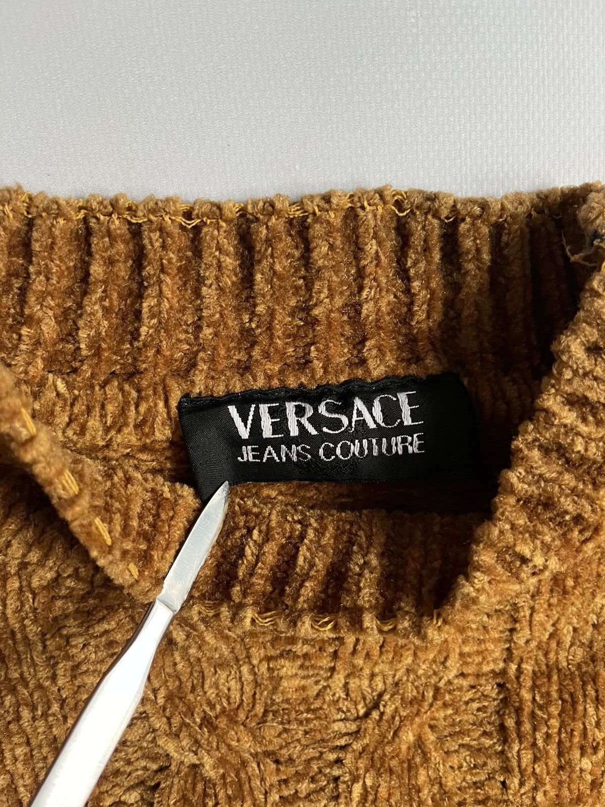 Versace Jeans Couture Vintage 90s Versace Jeans Couture Wool Acrylic Knit Sweater Size L / US 10 / IT 46 - 2 Thumbnail
