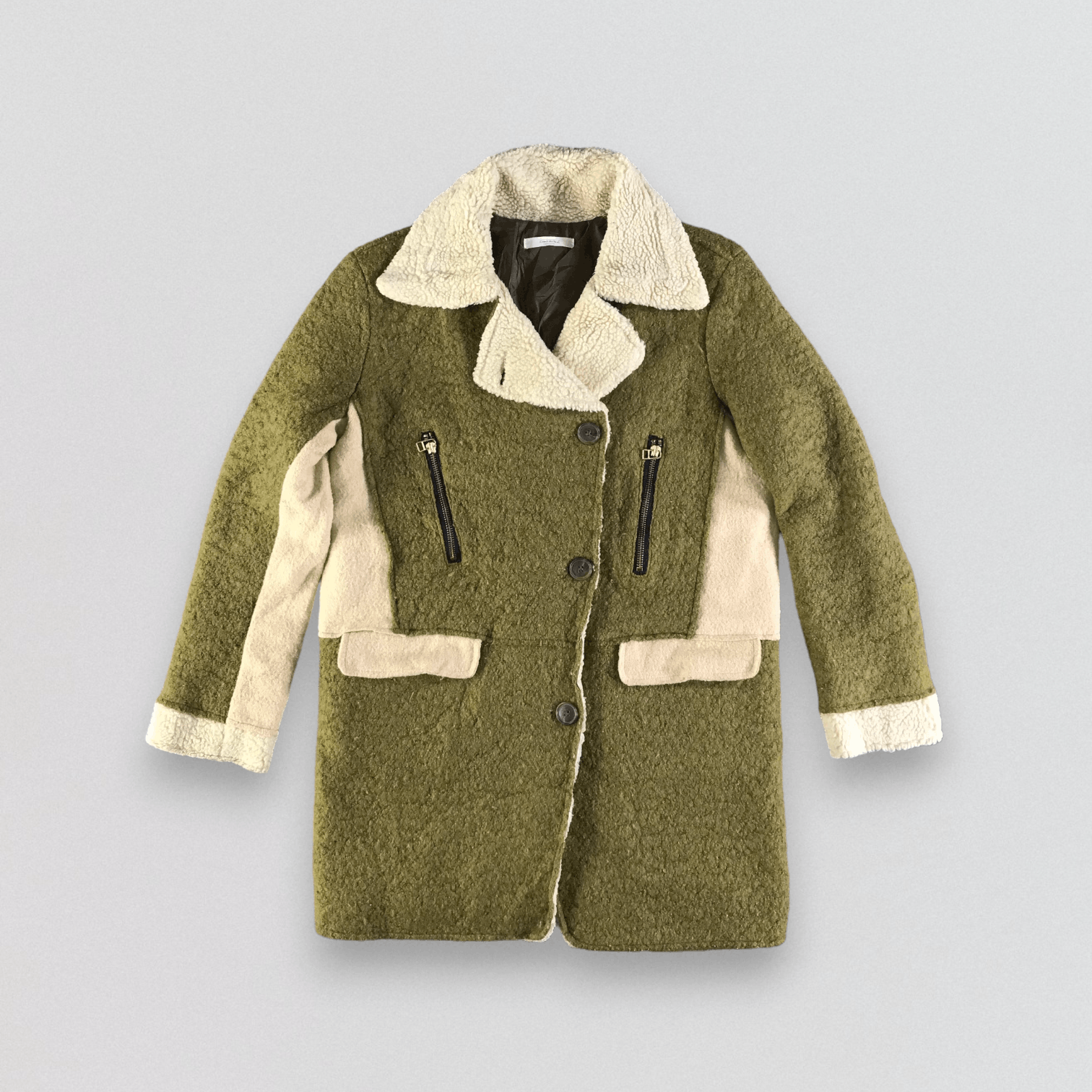 Japanese Brand French Chic Fleece Coat Jacket Size US XS / EU 42 / 0 - 1 Thumbnail