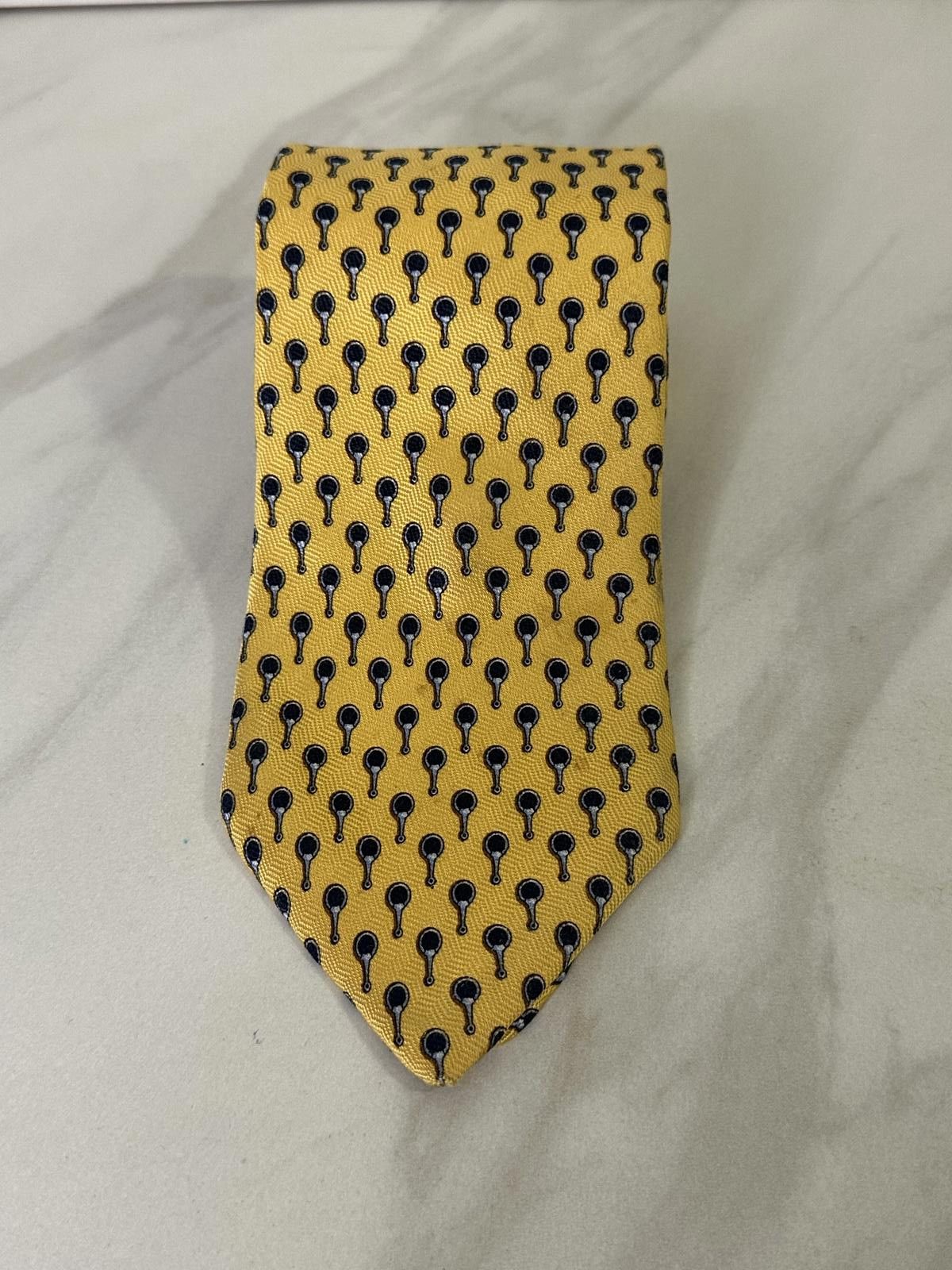 Brooks Brothers Brooks Brothers Makers classic yellow/blue silk neck tie Size ONE SIZE - 1 Thumbnail