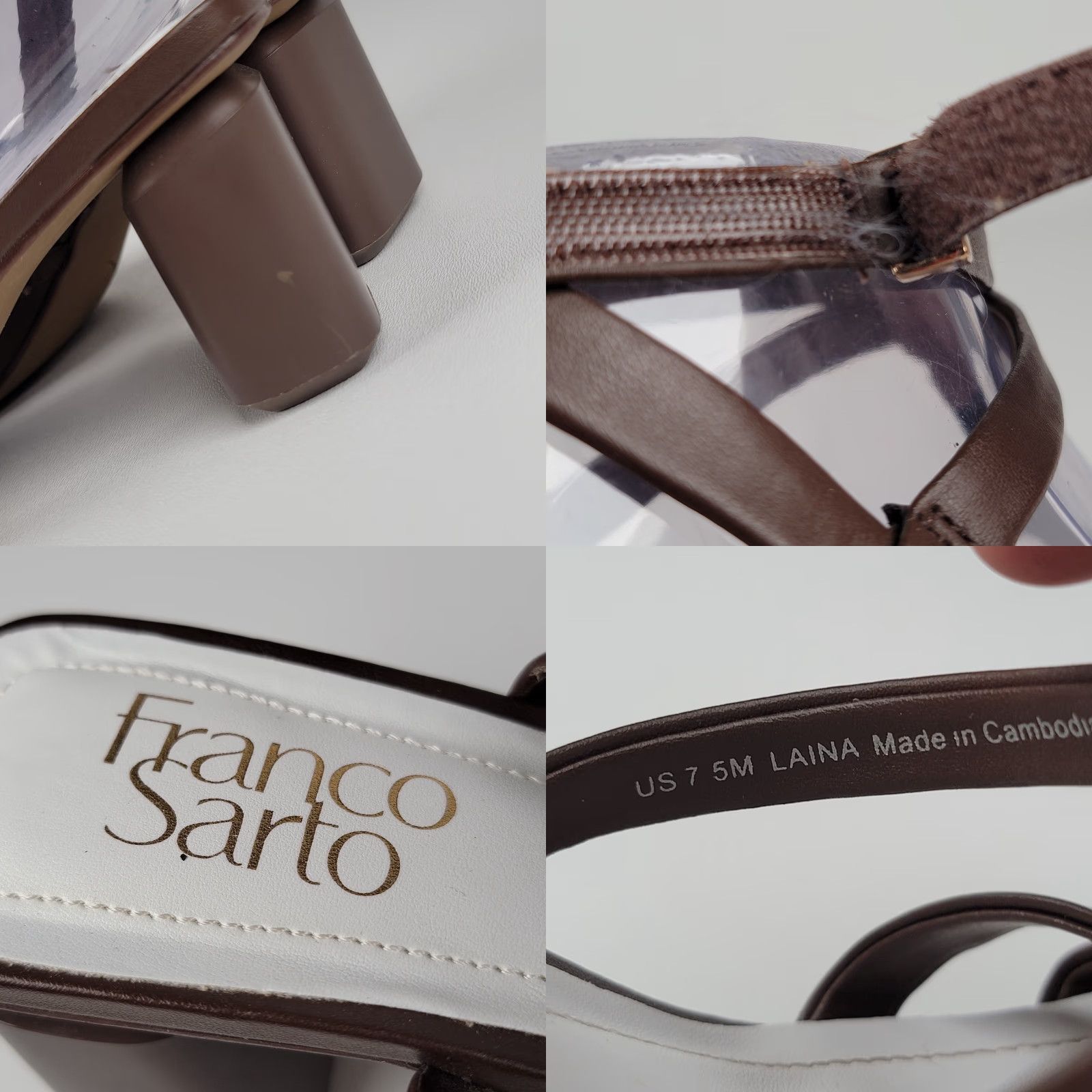 Franco Sarto Franco Sarto Laina Sandals Strappy Brown Block Heels Women's Size 7.5 M Size US 8 / IT 38 - 9 Thumbnail