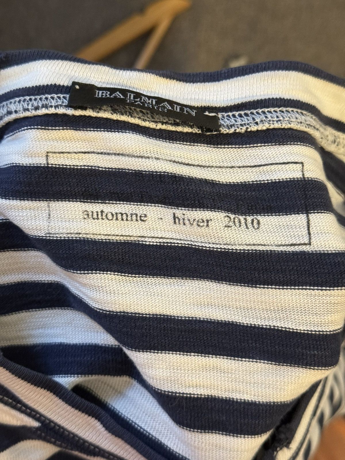 Balmain Balmain AW10 striped long sleeve shotgun sweater Size US M / EU 48-50 / 2 - 5 Thumbnail