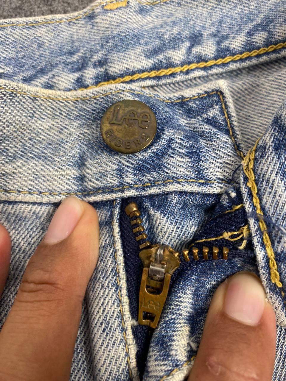 Lee vintage lee riders distressed reworked denim nice design Size US 31 - 15 Thumbnail